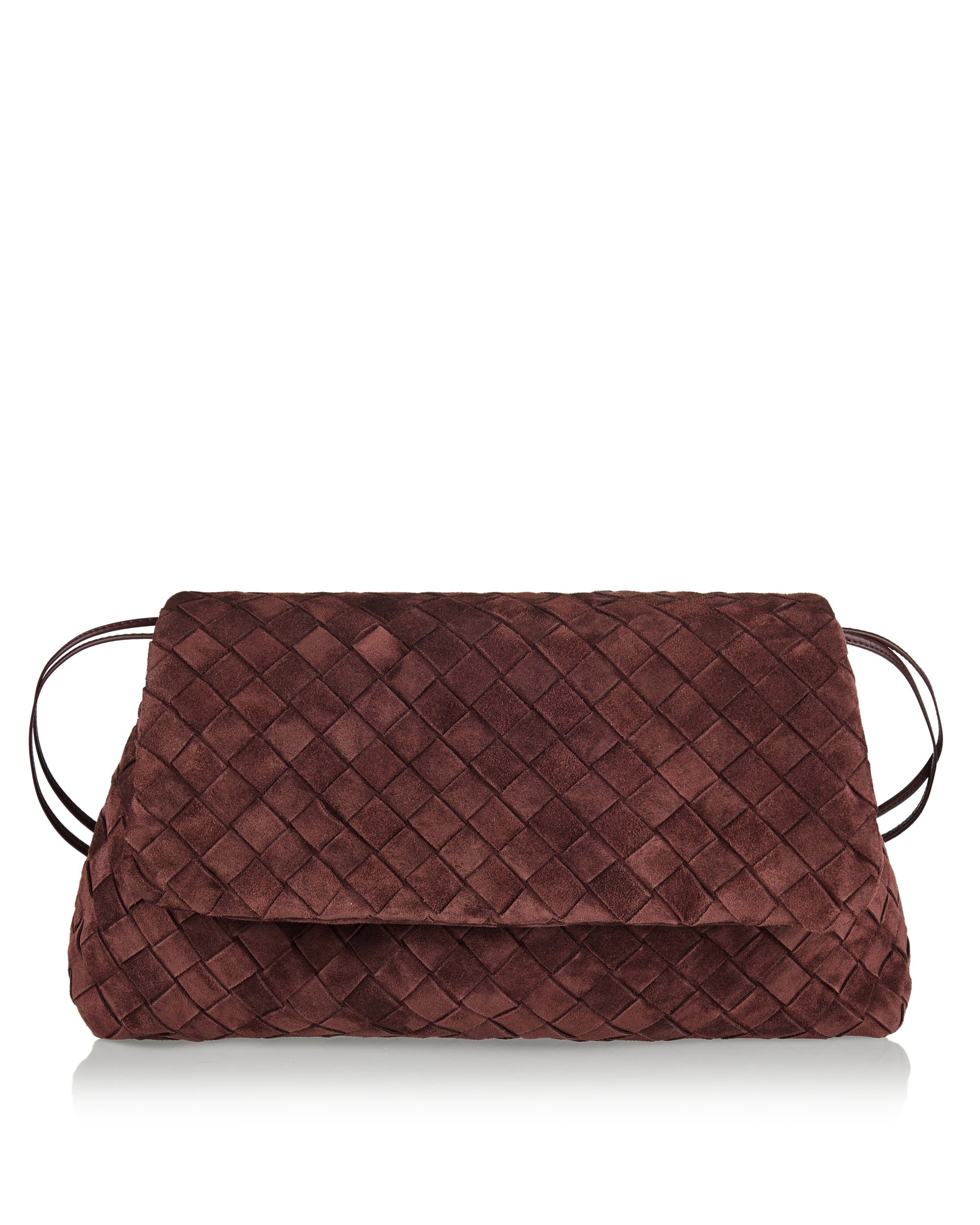 Giorno Intrecciato Suede Pouch Bottega veneta оригінал – Купити в Україні – боковий вид