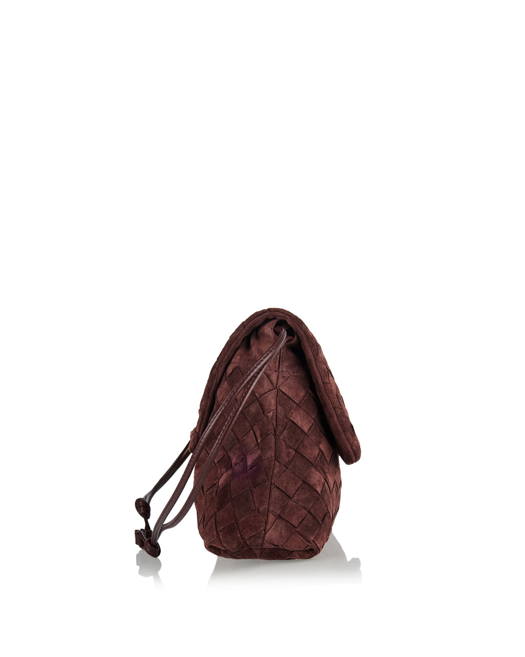 Giorno Intrecciato Suede Pouch Bottega veneta оригінал – Купити в Україні – вид ззаду