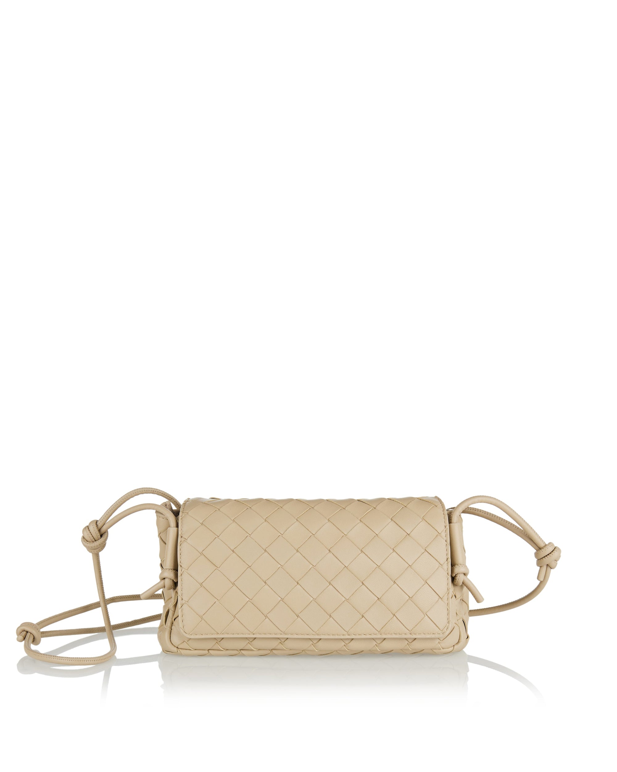 Оригінальна Notturno Leather Shoulder Bag Bottega veneta – боковий вид