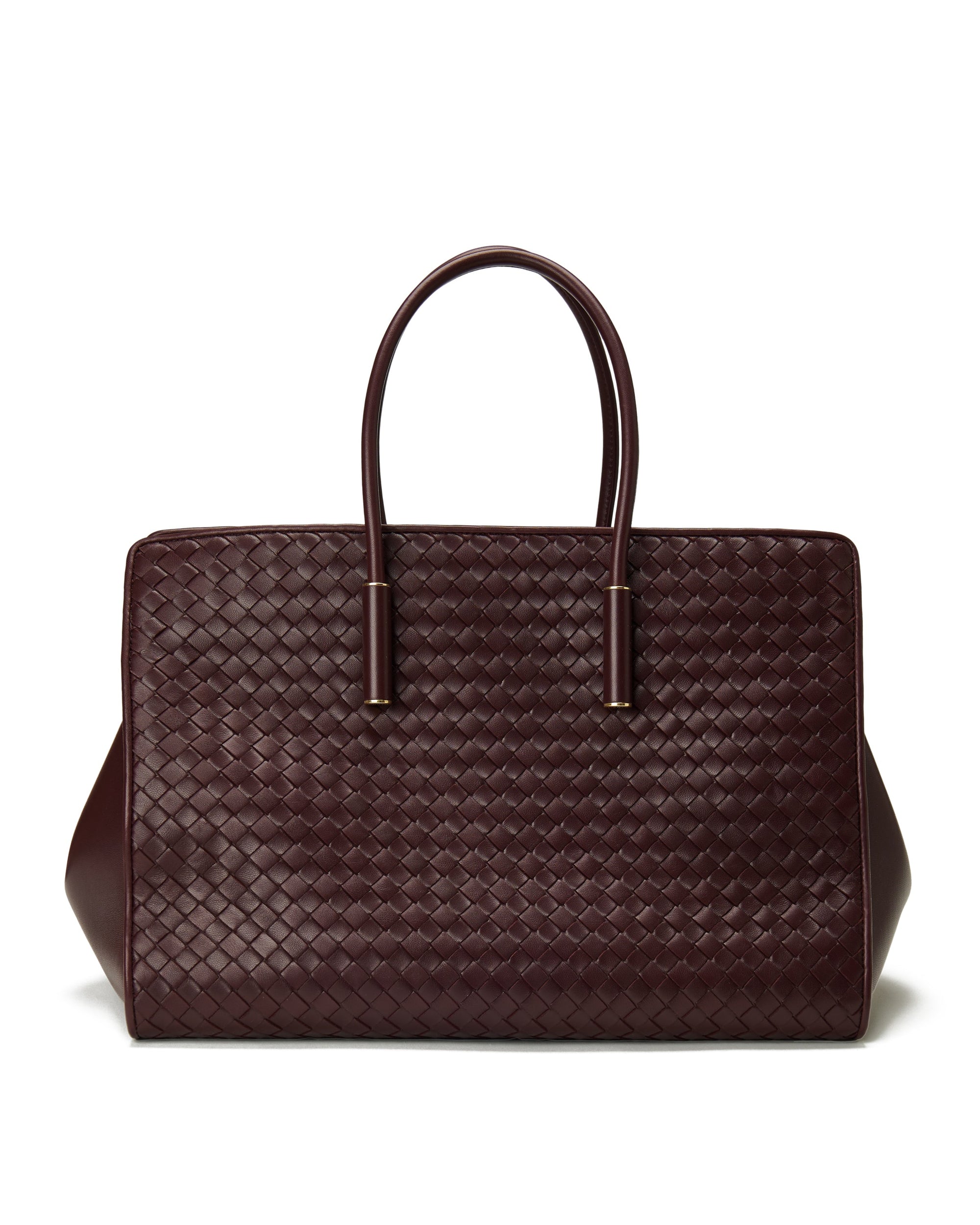 Оригінальна Barbara Medium Leather Tote Bottega veneta – боковий вид