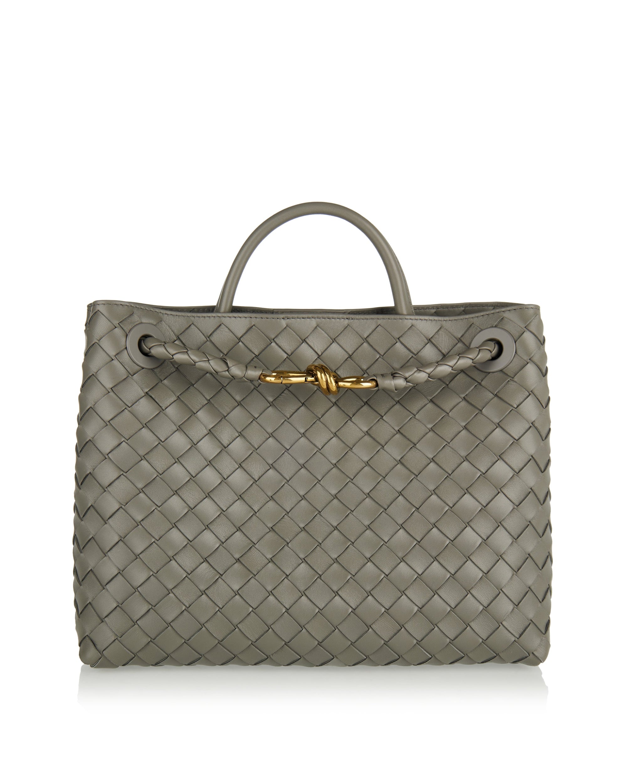 Andiamo Medium Leather Top Handle Bag Bottega veneta оригінал – Купити в Україні – боковий вид