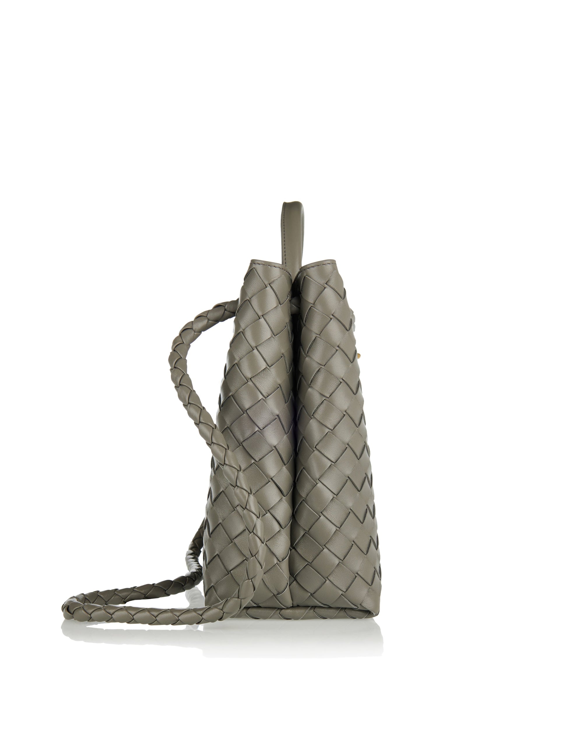 Andiamo Medium Leather Top Handle Bag Bottega veneta оригінал – Купити в Україні – вид ззаду