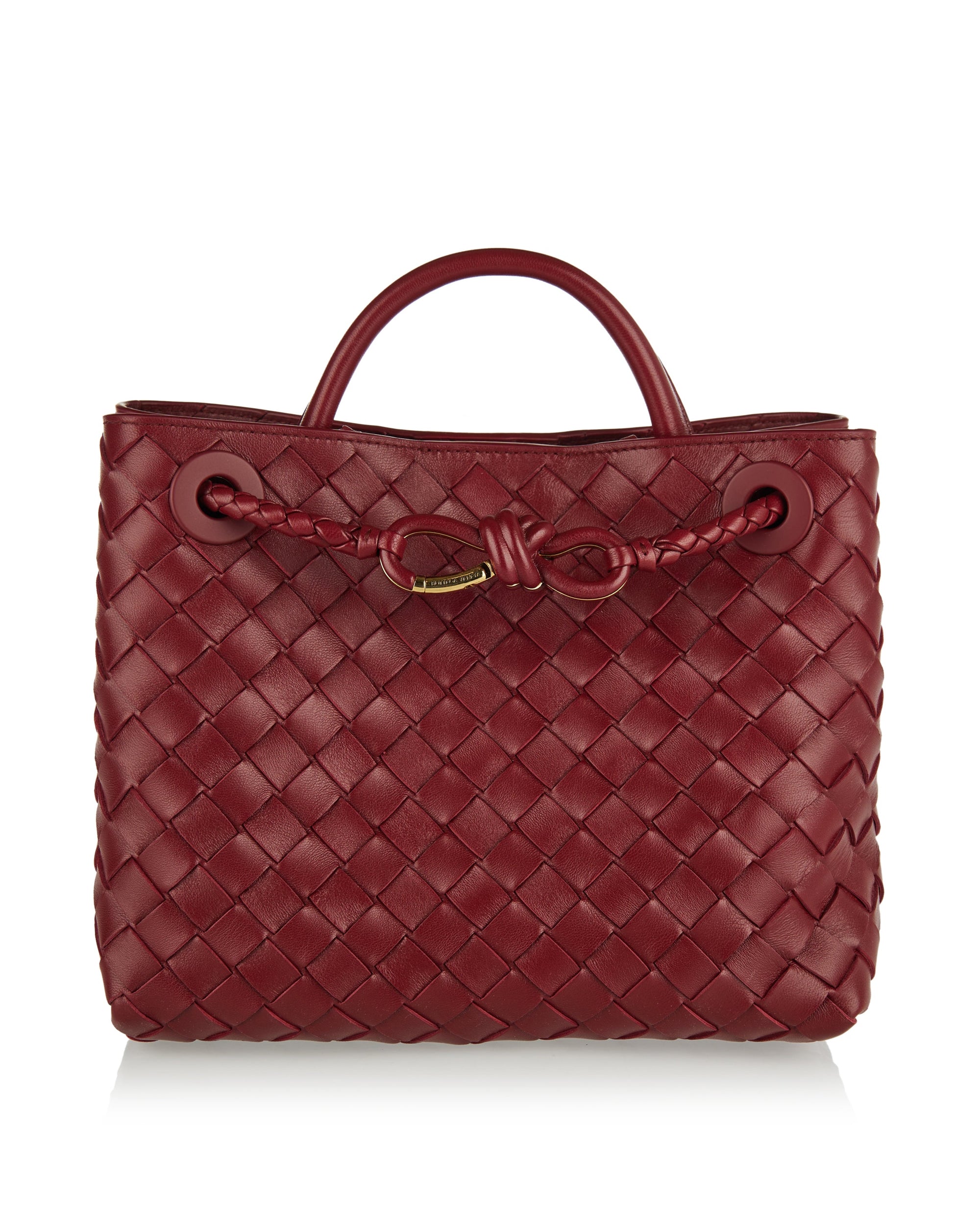 Andiamo Small Leather Bag Bottega veneta – Гарантія оригінальності – боковий вид