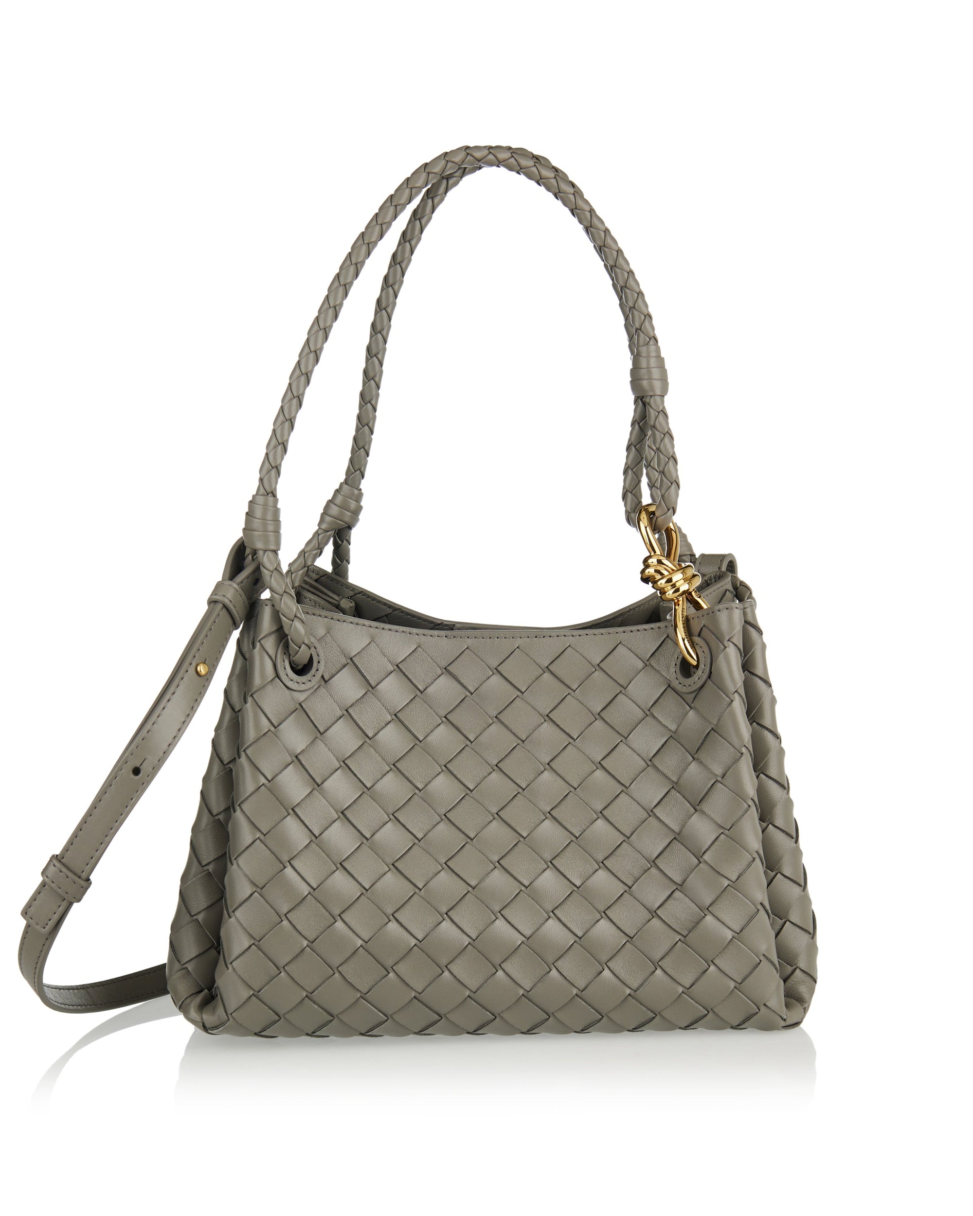 Оригінальна Parachute Intrecciato Medium Shoulder Bag Bottega veneta – боковий вид