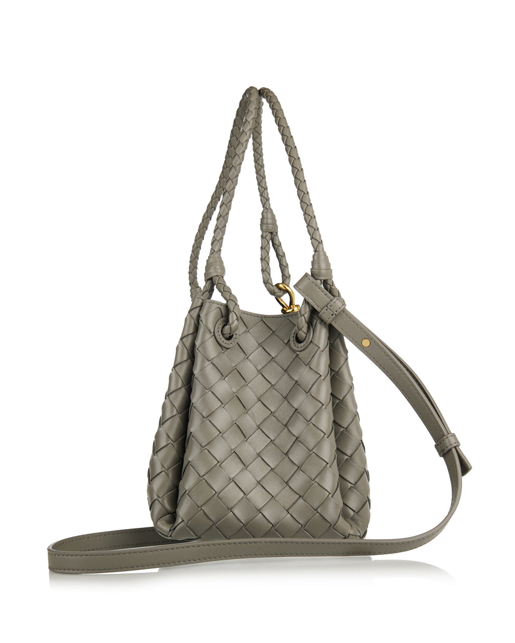 Оригінальна Parachute Intrecciato Medium Shoulder Bag Bottega veneta – вид ззаду