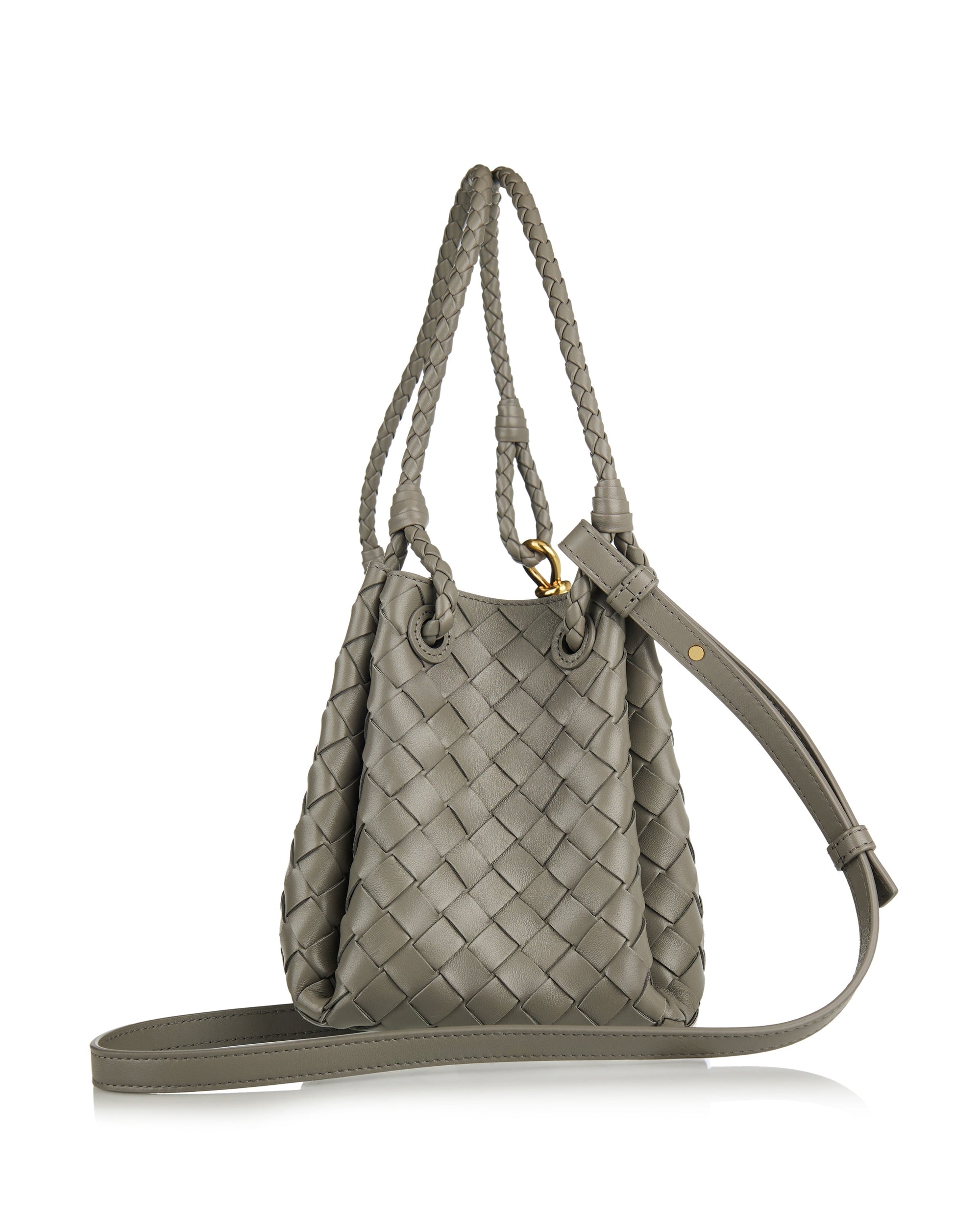 Оригінальна Parachute Intrecciato Medium Shoulder Bag Bottega veneta – вид ззаду