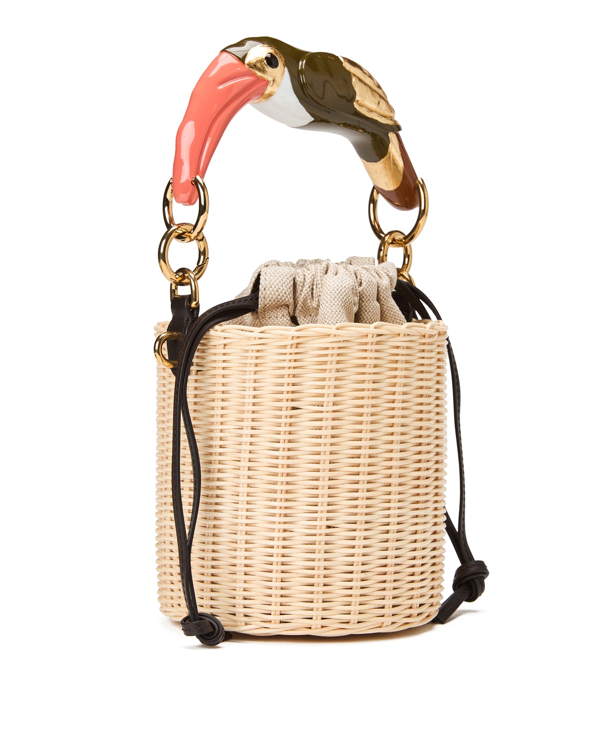 Tropicus Small Leather Trimmed Bucket Bag Chloe – Гарантія оригінальності – вид ззаду