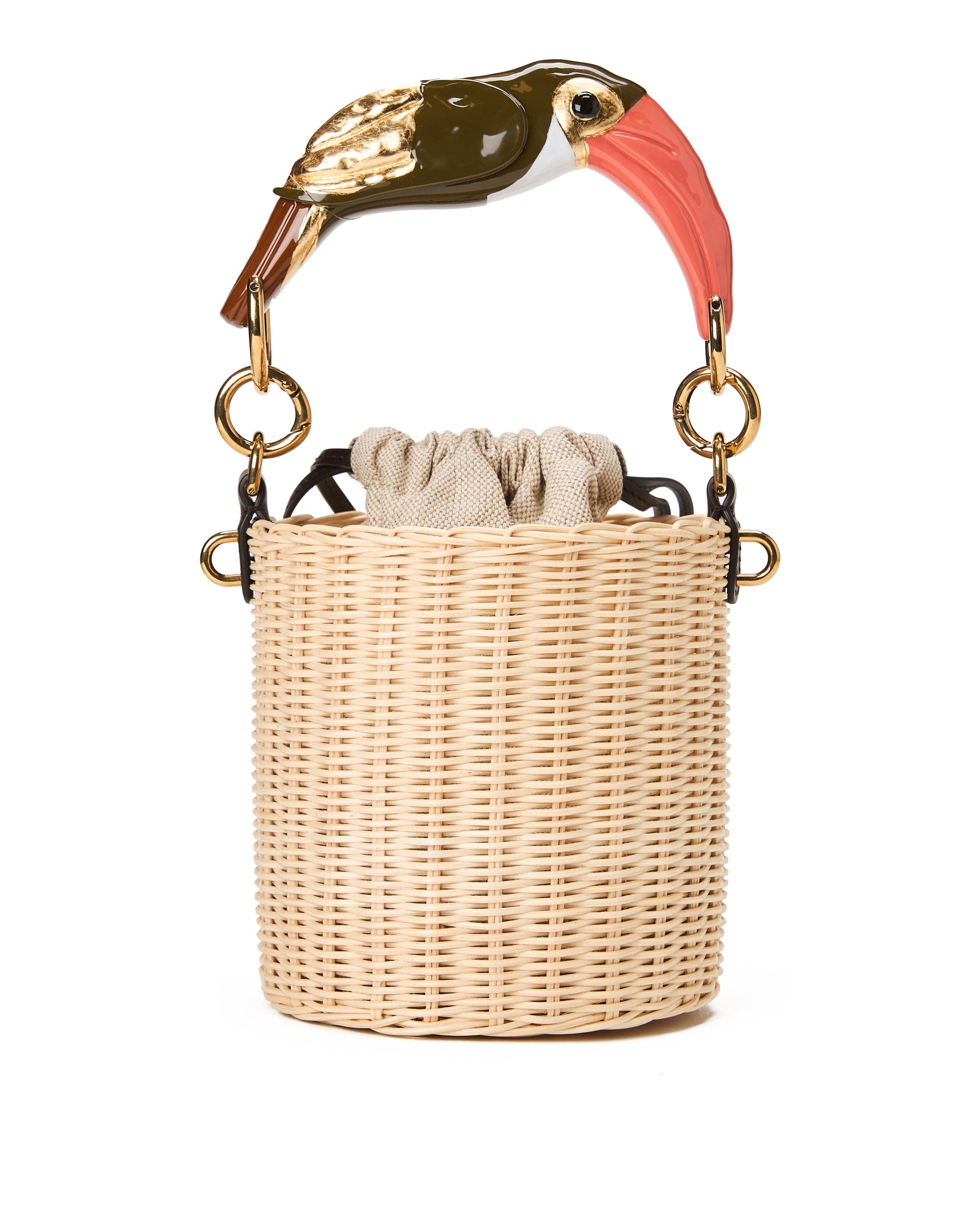Tropicus Small Leather Trimmed Bucket Bag Chloe – Гарантія оригінальності – детальний вид