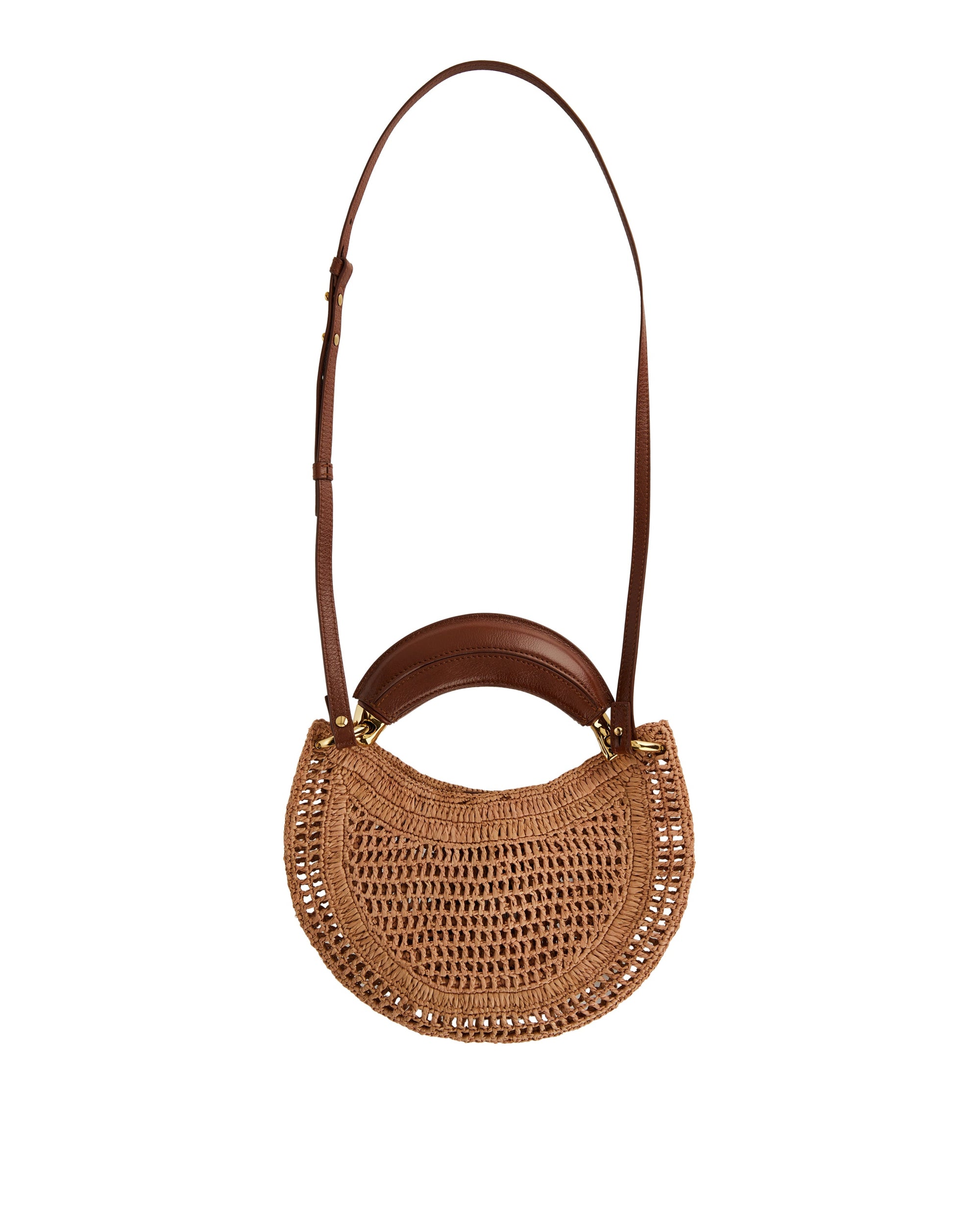 Raffia Summer Banana Mini Shoulder Bag Chloe – Гарантія оригінальності – вид ззаду