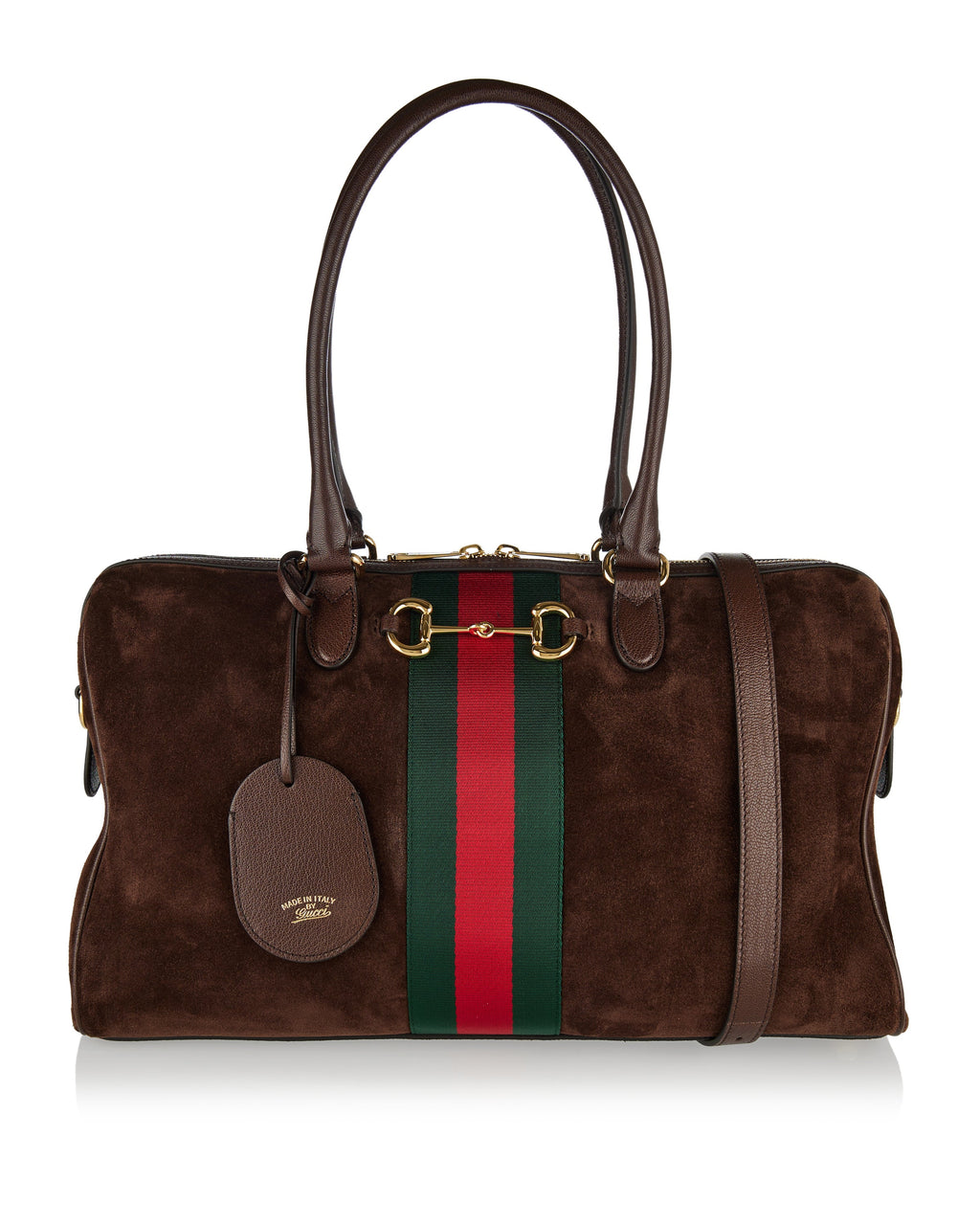 Borsetto Large Boston Suede Duffel Bag Gucci оригінал – Купити в Україні – боковий вид
