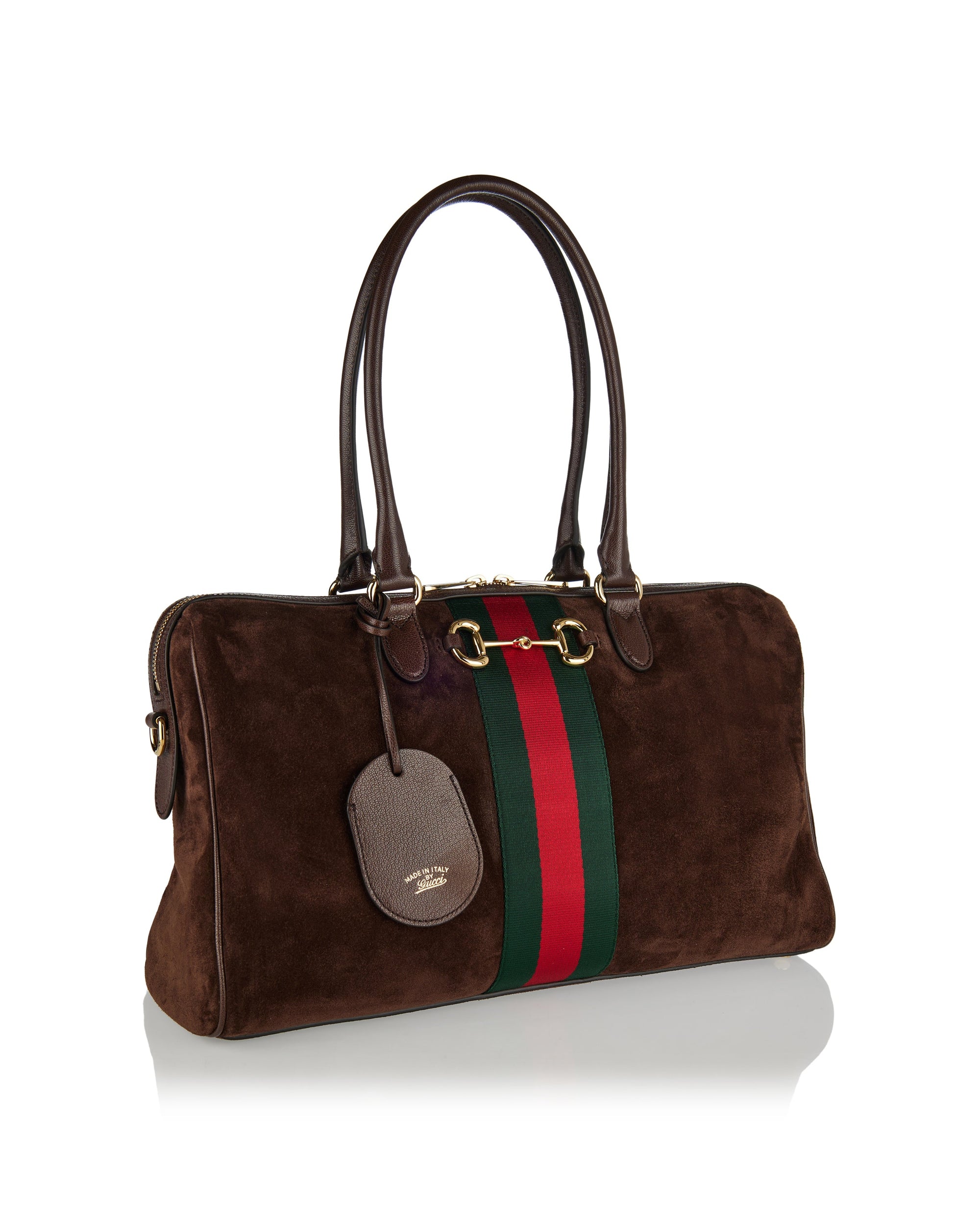 Borsetto Large Boston Suede Duffel Bag Gucci оригінал – Купити в Україні – вид ззаду