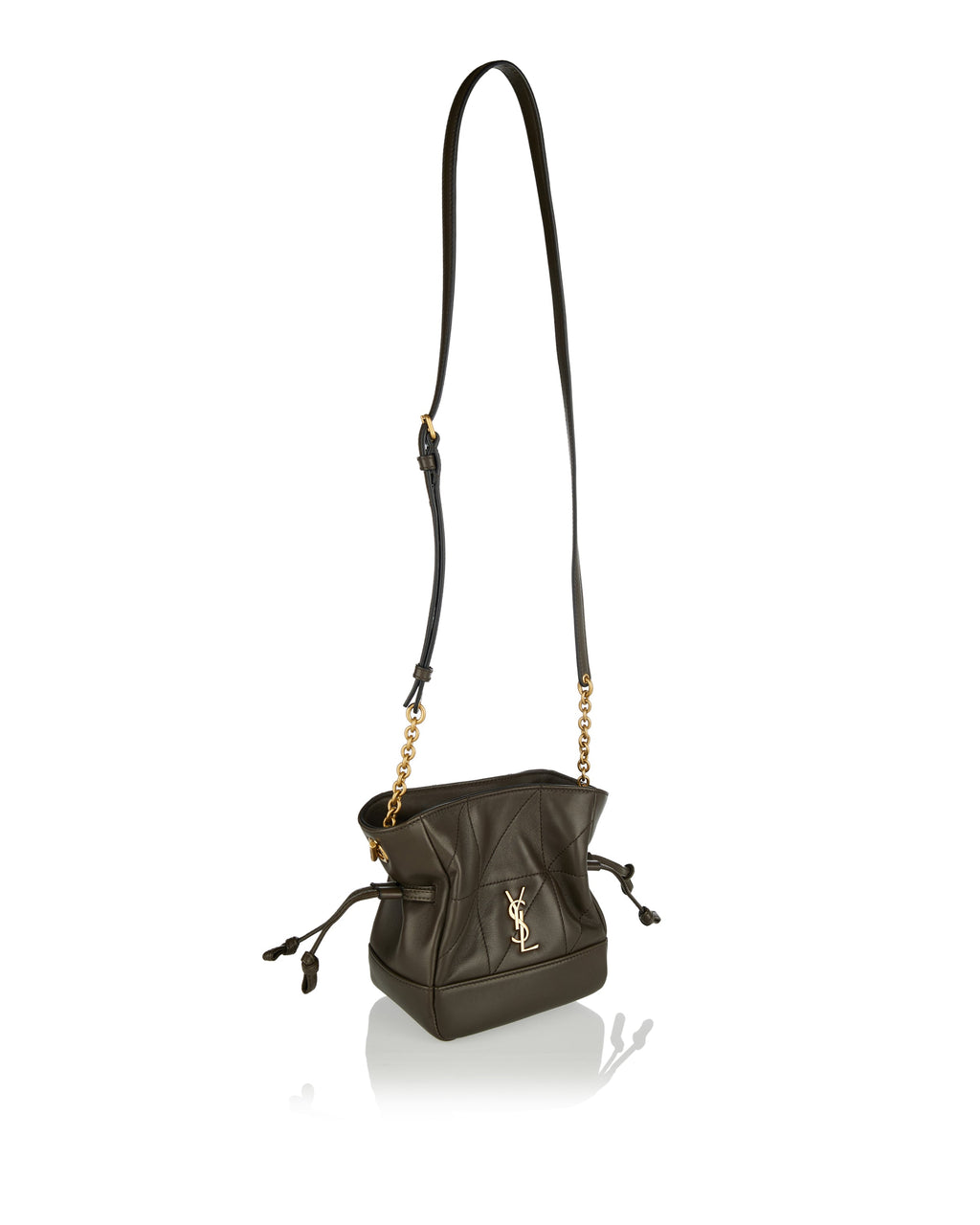 Оригінальна Jamie Mini Leather Shoulder Pouch Saint laurent – вид ззаду