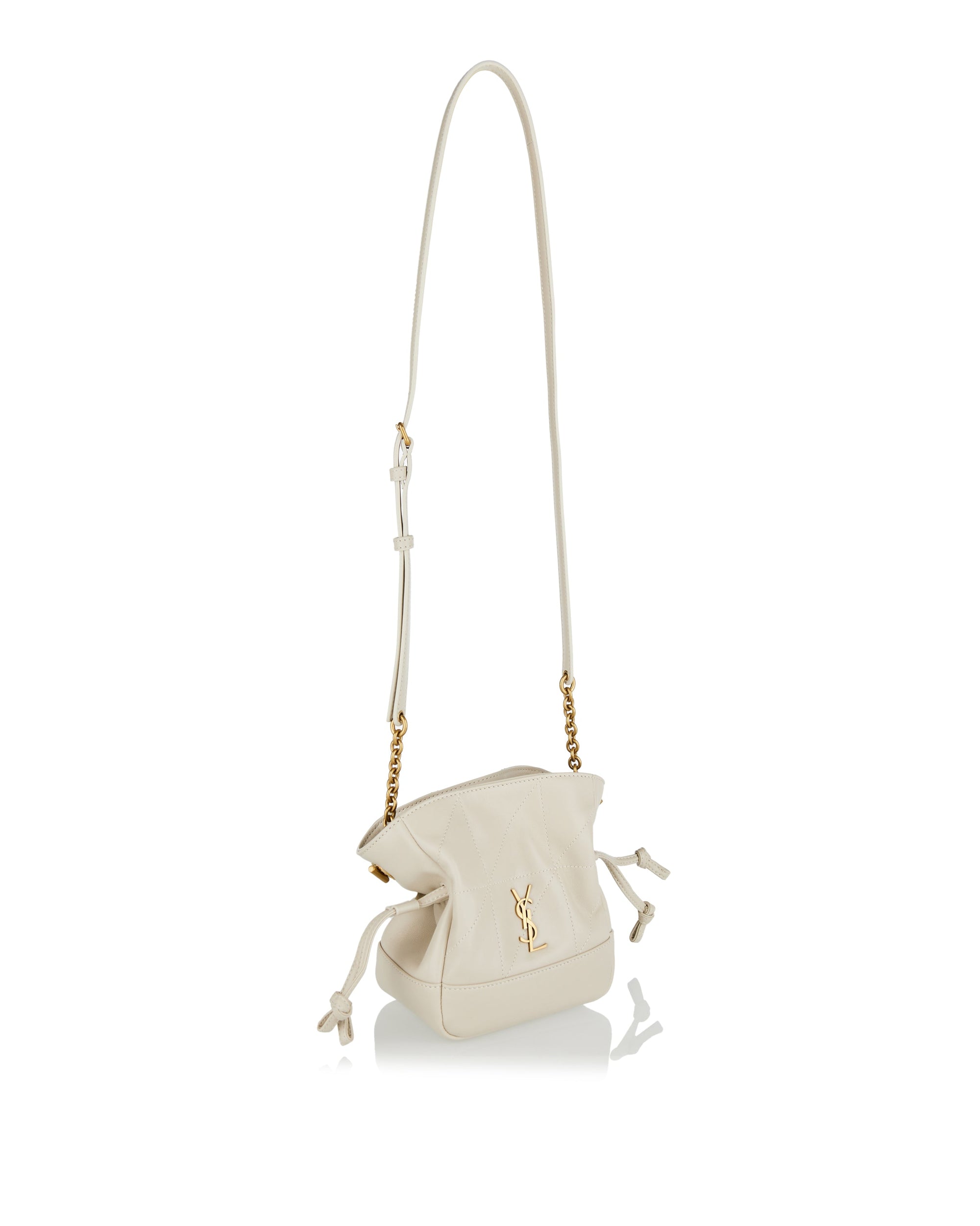 Оригінальна Jamie Mini Leather Shoulder Pouch Saint laurent – вид ззаду