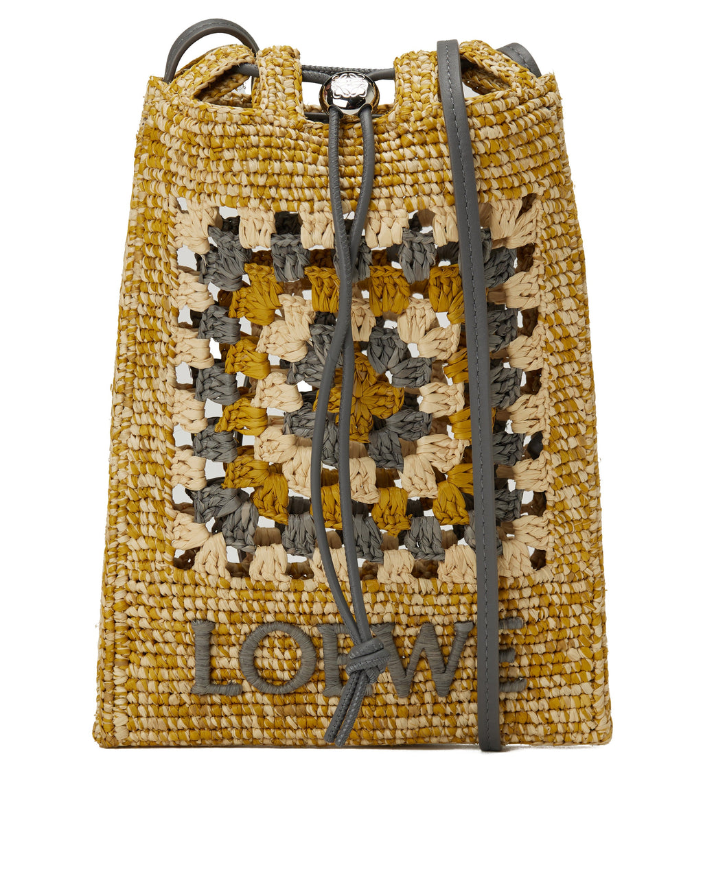 Оригінальна Drawstring Raffia Pocket Loewe – боковий вид