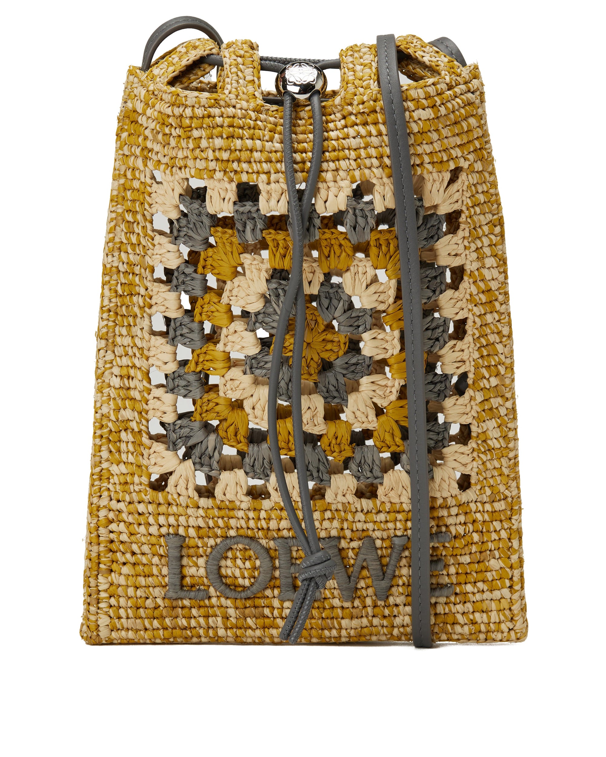 Оригінальна Drawstring Raffia Pocket Loewe – боковий вид