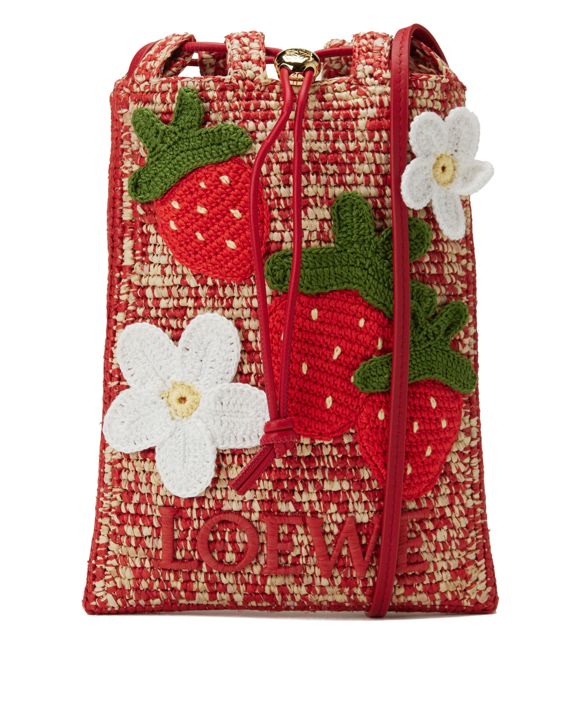 Оригінальна Drawstring Raffia Pocket Loewe – боковий вид