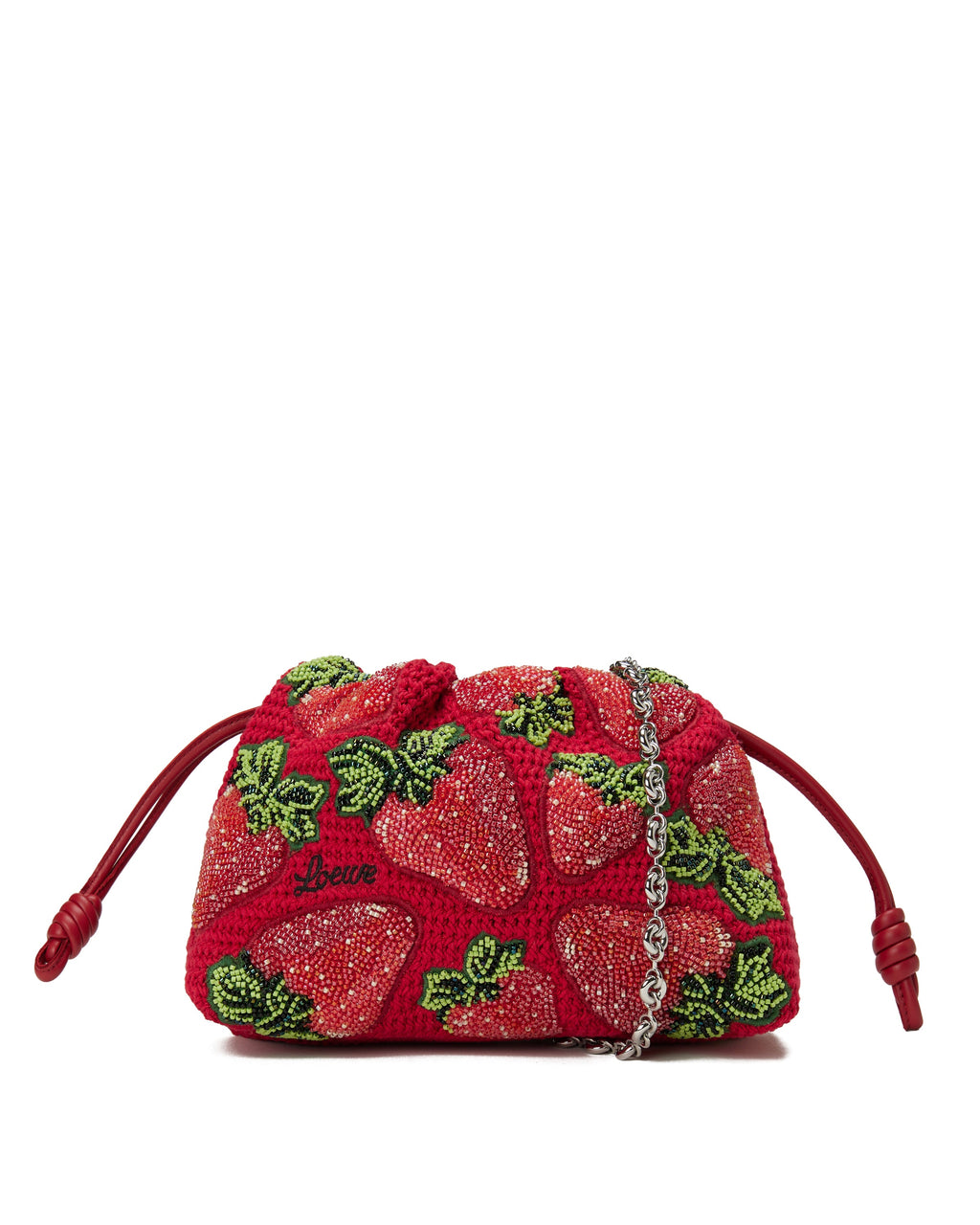 Flamenco Beaded Crochet Mini Clutch Loewe оригінал – Купити в Україні – боковий вид