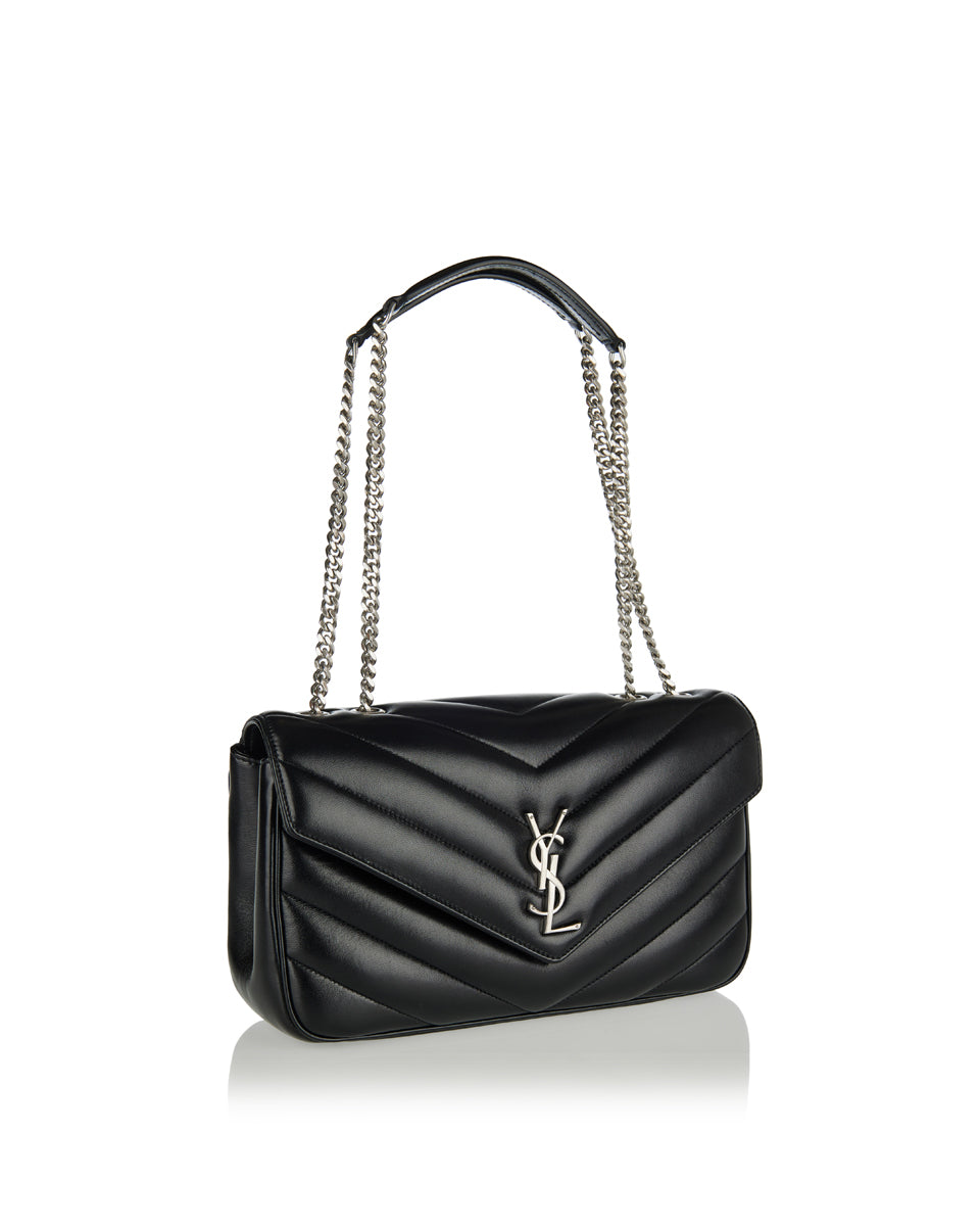 Оригінальна Loulou Medium Matelassé Shoulder Bag Saint laurent – вид ззаду