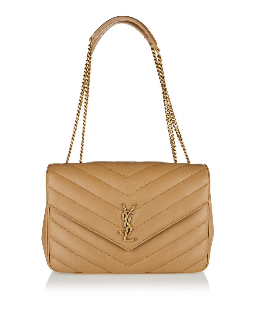 Оригінальна Loulou Large Matelassé Leather Shoulder Bag Saint laurent – боковий вид