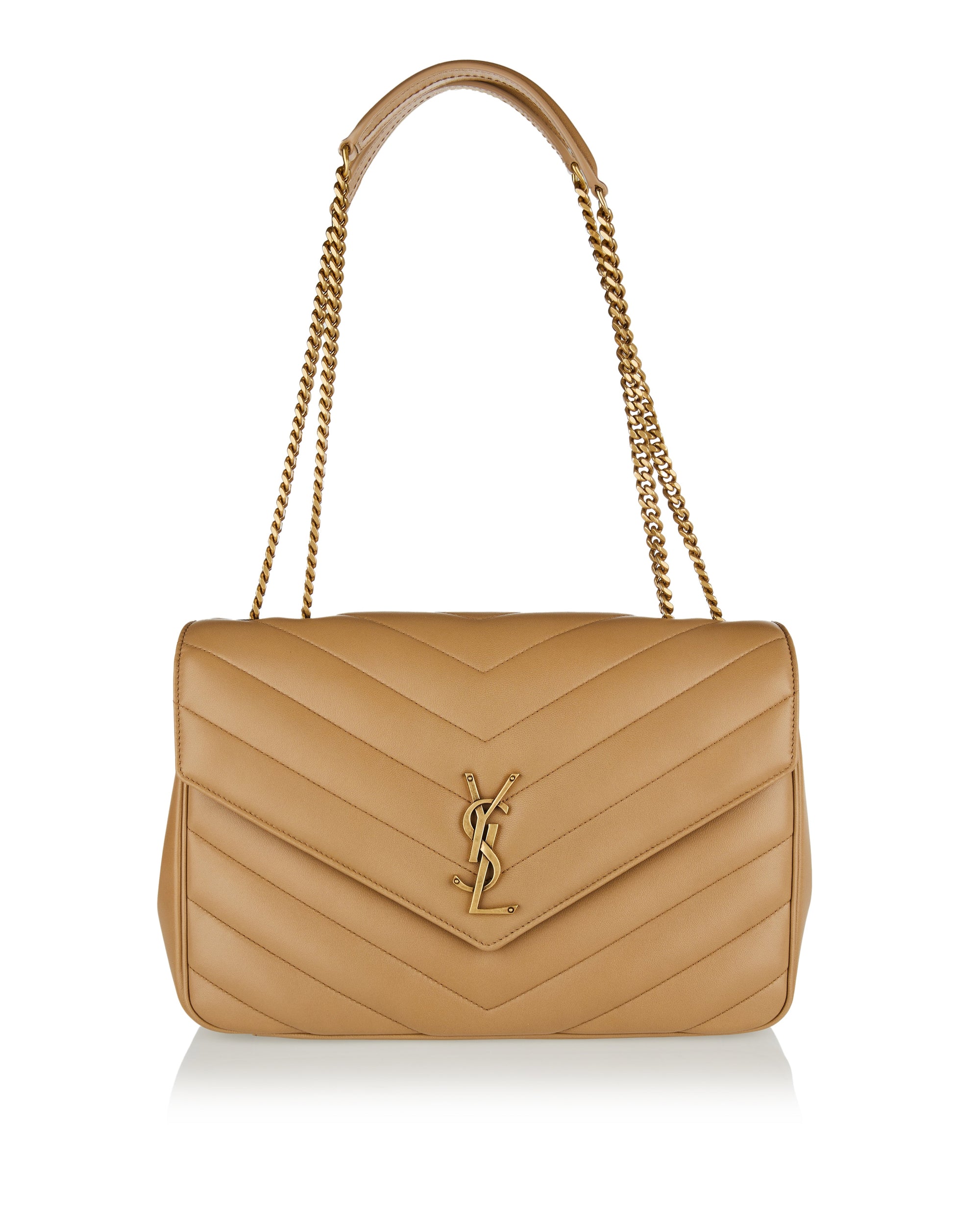 Оригінальна Loulou Large Matelassé Leather Shoulder Bag Saint laurent – боковий вид