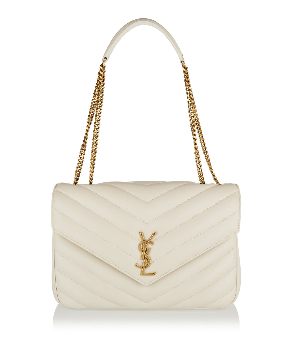 Оригінальна Loulou Large Matelassé Leather Shoulder Bag Saint laurent – боковий вид