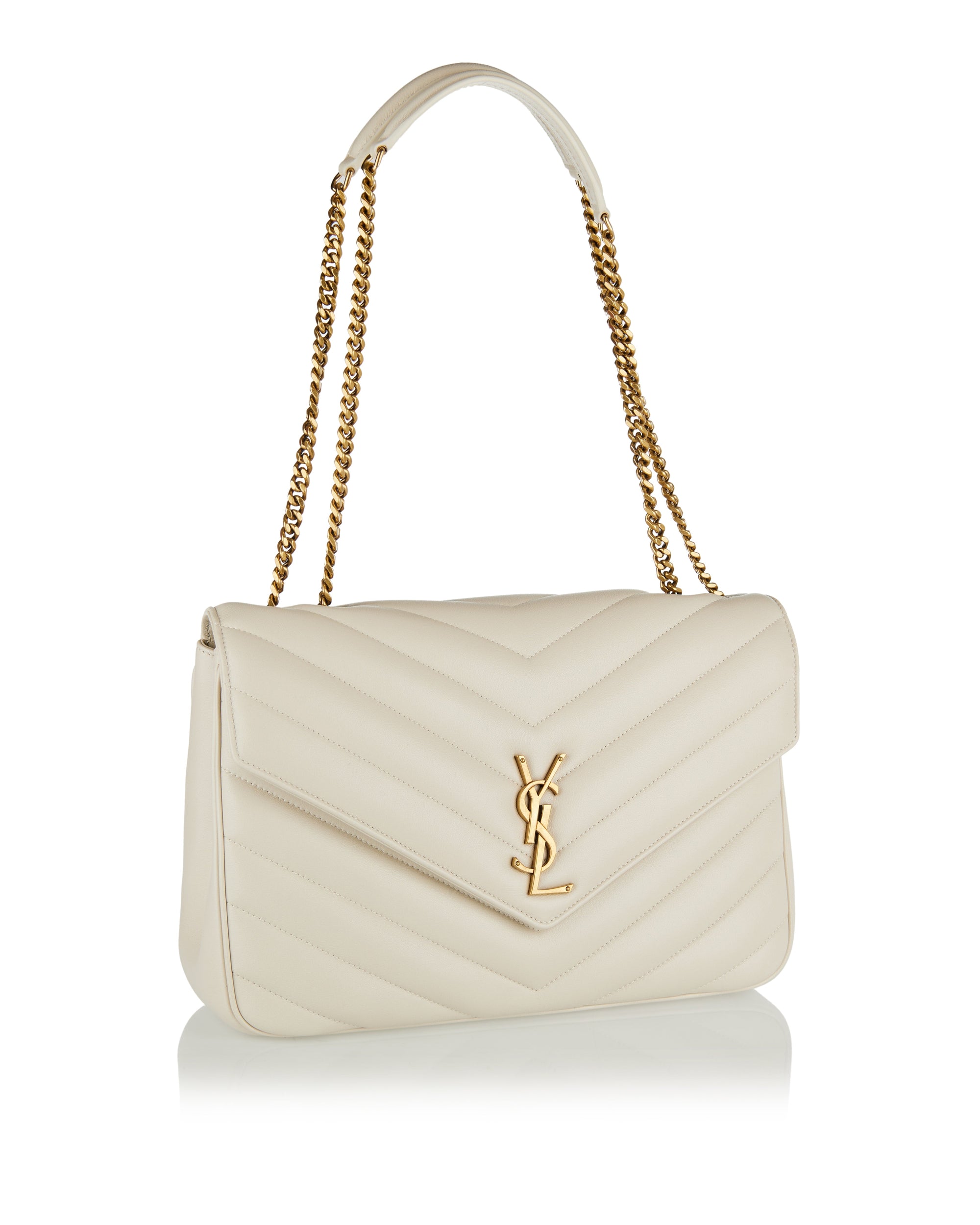 Оригінальна Loulou Large Matelassé Leather Shoulder Bag Saint laurent – вид ззаду