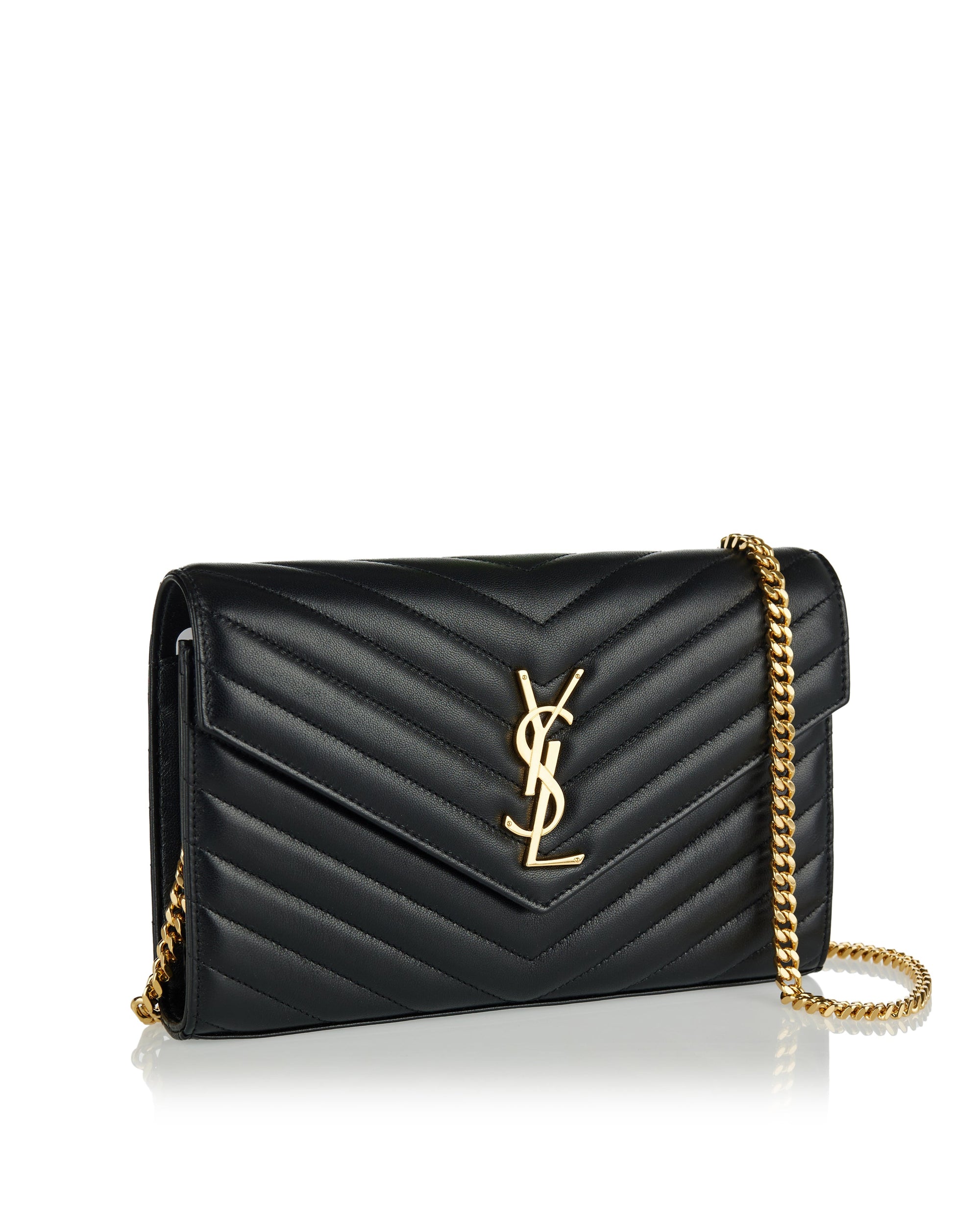 Оригінальна Cassandre Leather Chain Wallet Saint laurent – вид ззаду