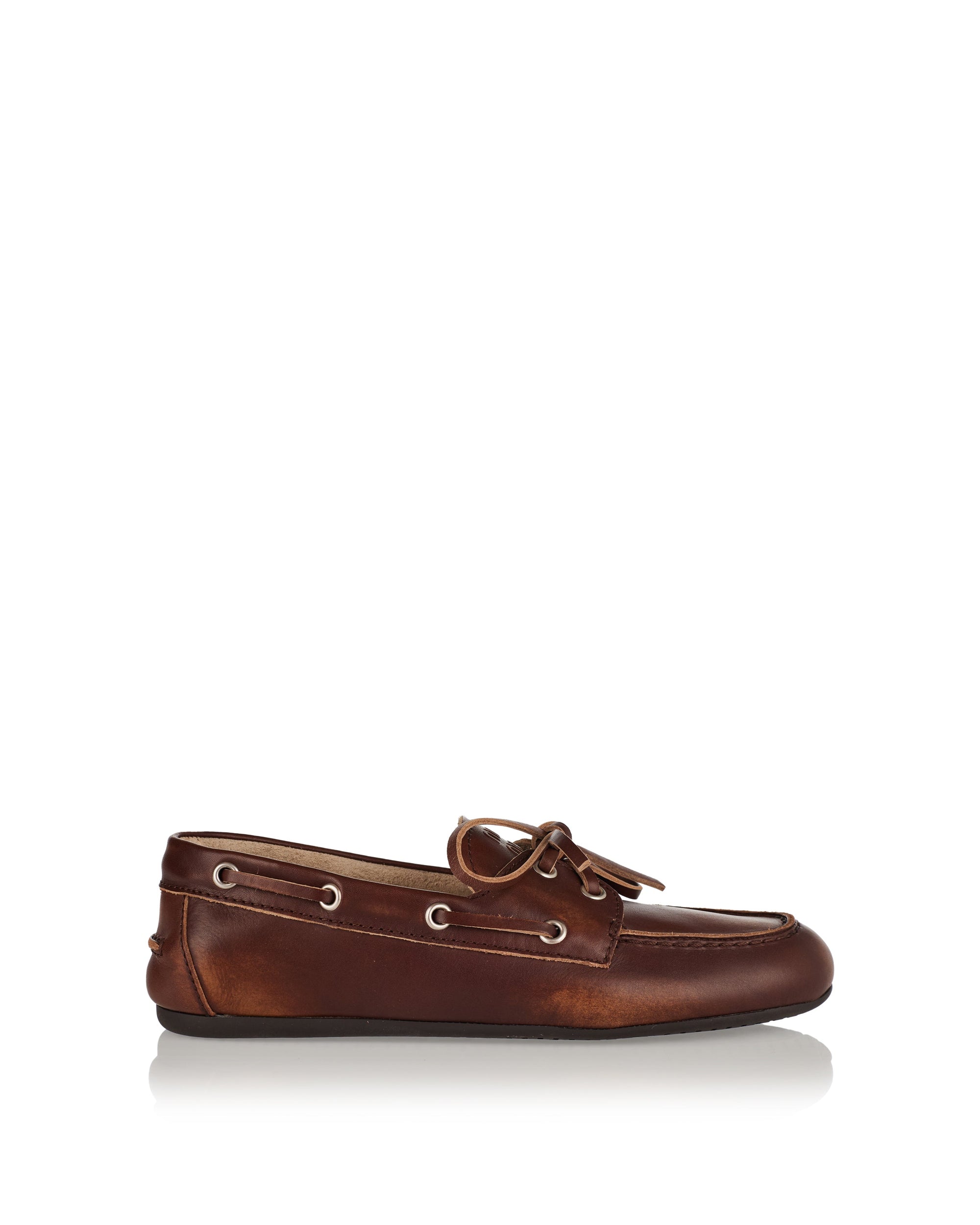 Leather Lace‑up Moccasins Miu miu – Гарантія оригінальності – боковий вид