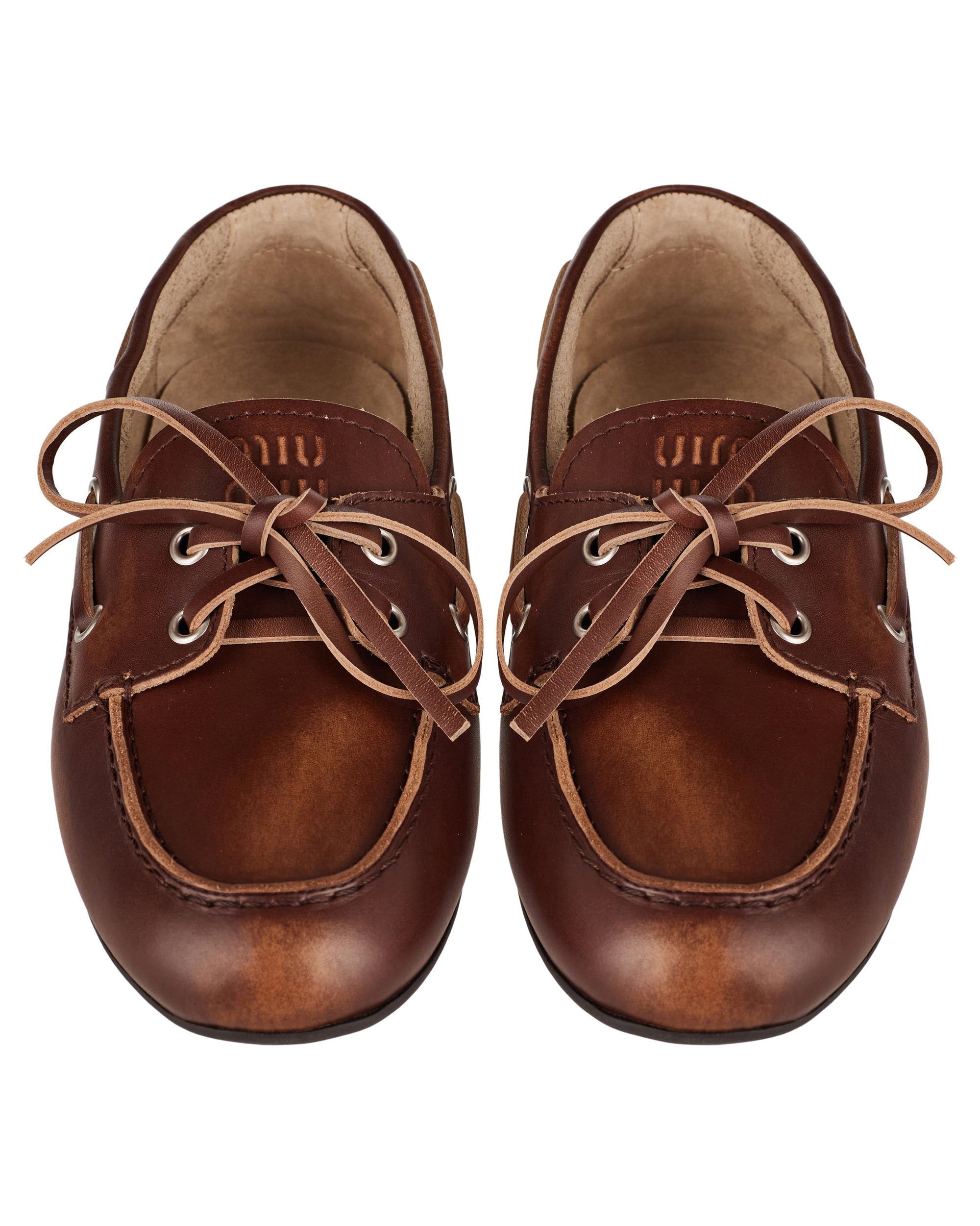 Leather Lace‑up Moccasins Miu miu – Гарантія оригінальності – збільшений вид