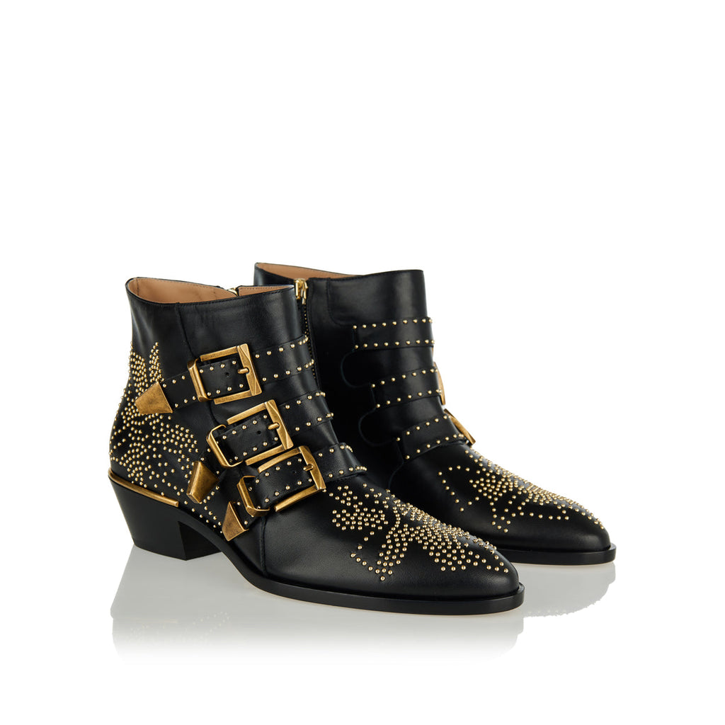 Оригінальна Susanna Studded Leather Ankle Boots Chloe – вид ззаду