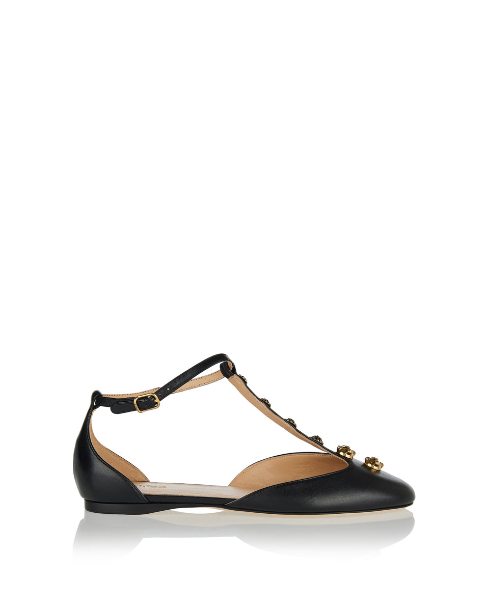 Celeste Embellished Leather Ballet Flats Chloe оригінал – Купити в Україні – боковий вид