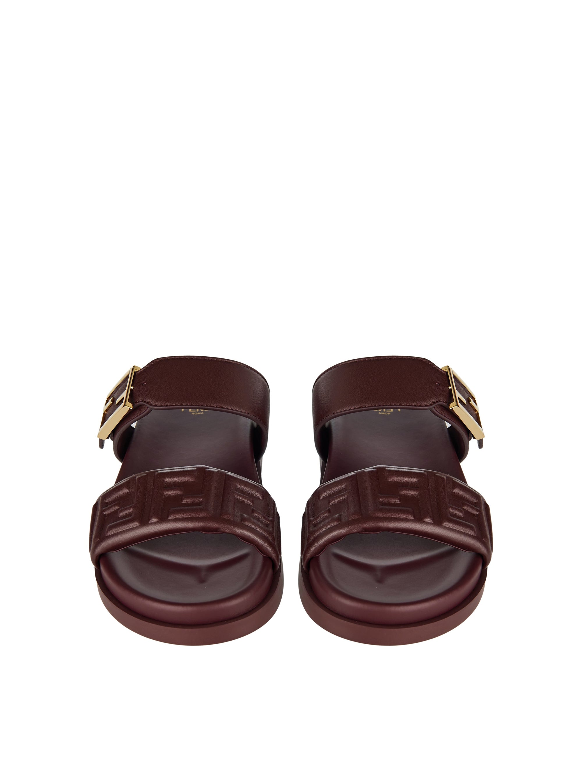 Оригінальна Feel Ff Embossed Leather Slides Fendi – збільшений вид