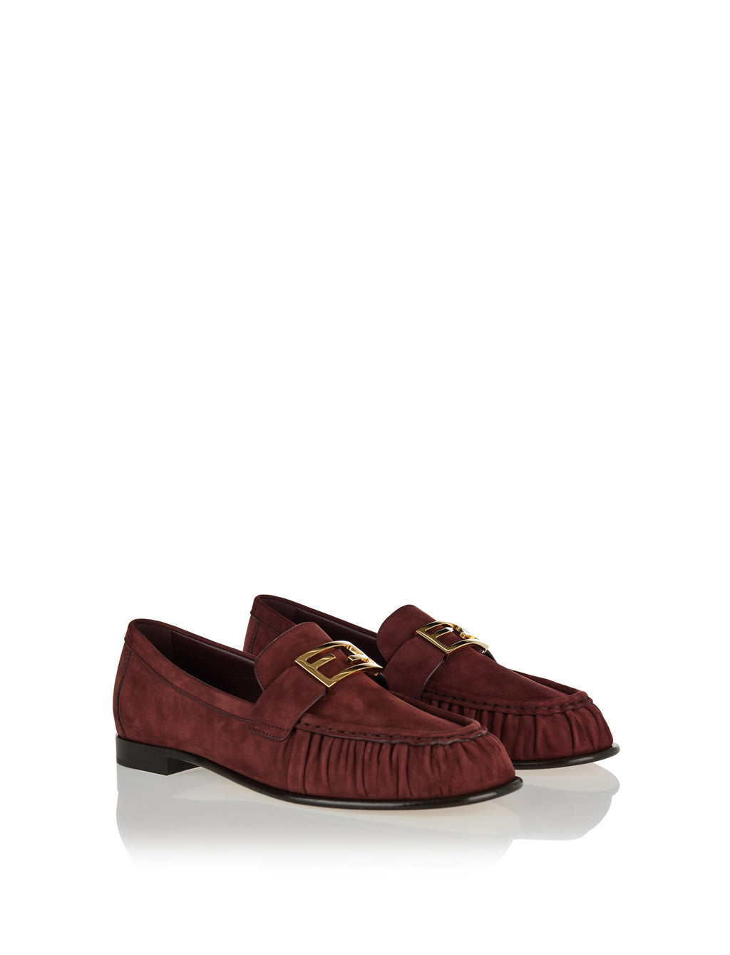 Sellier Suede Loafers Fendi – Гарантія оригінальності – вид ззаду