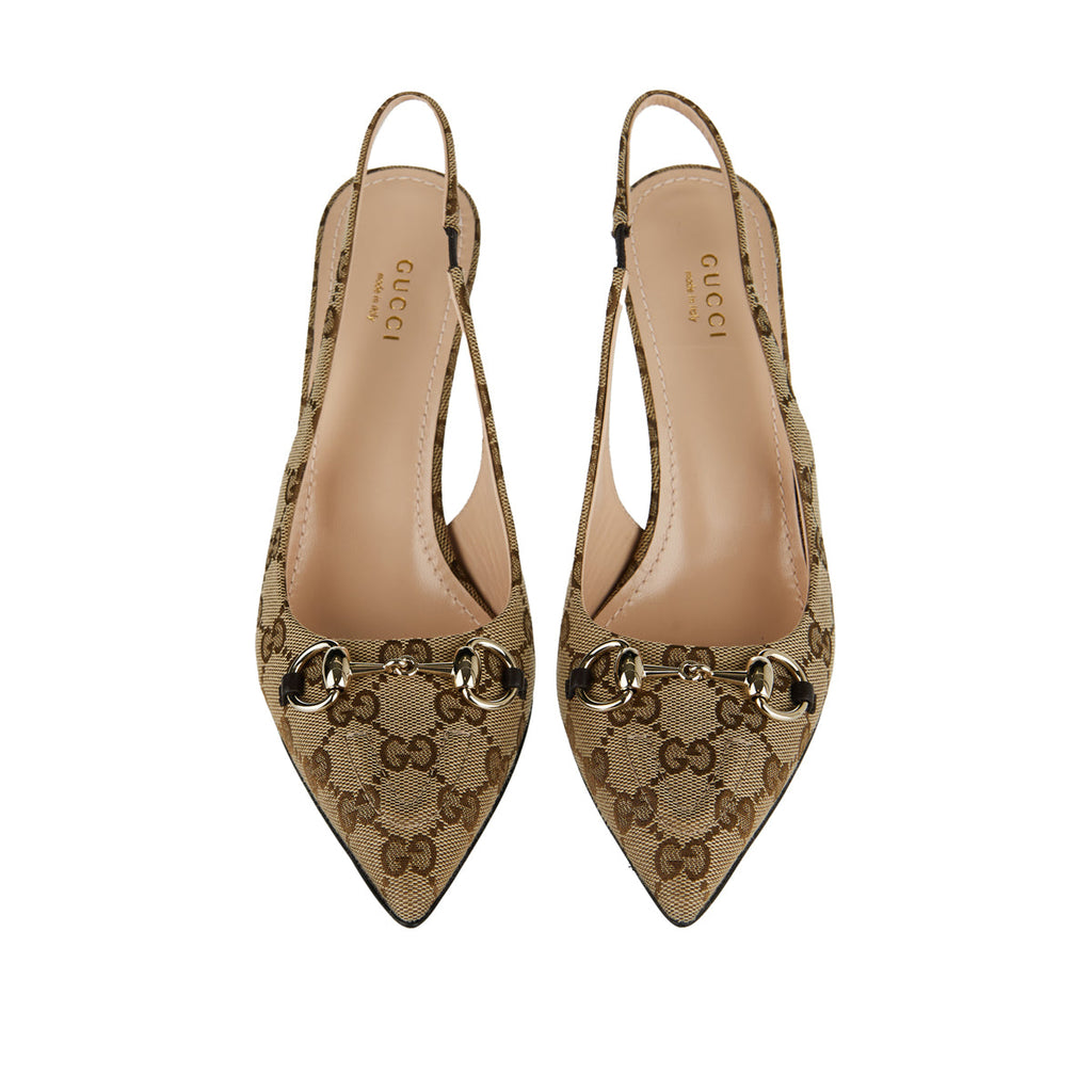 Оригінальна Gg Canvas Slingback Pumps Gucci – збільшений вид