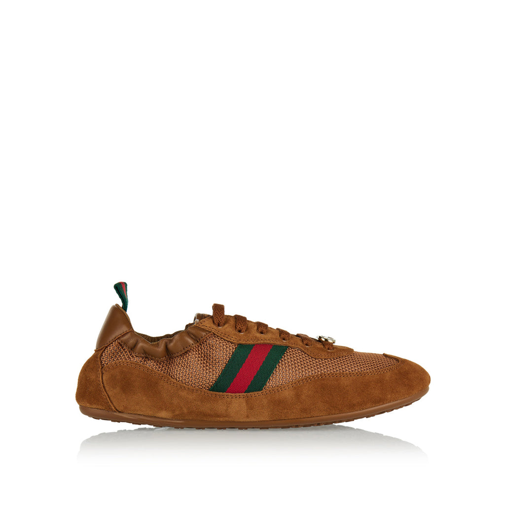 Shift Suede Trimmed Sneakers Gucci – Гарантія оригінальності – боковий вид
