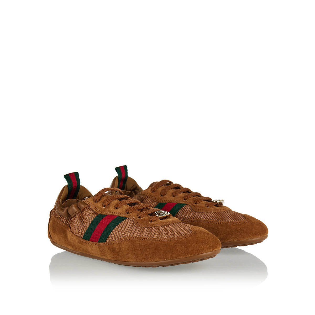 Shift Suede Trimmed Sneakers Gucci – Гарантія оригінальності – вид ззаду