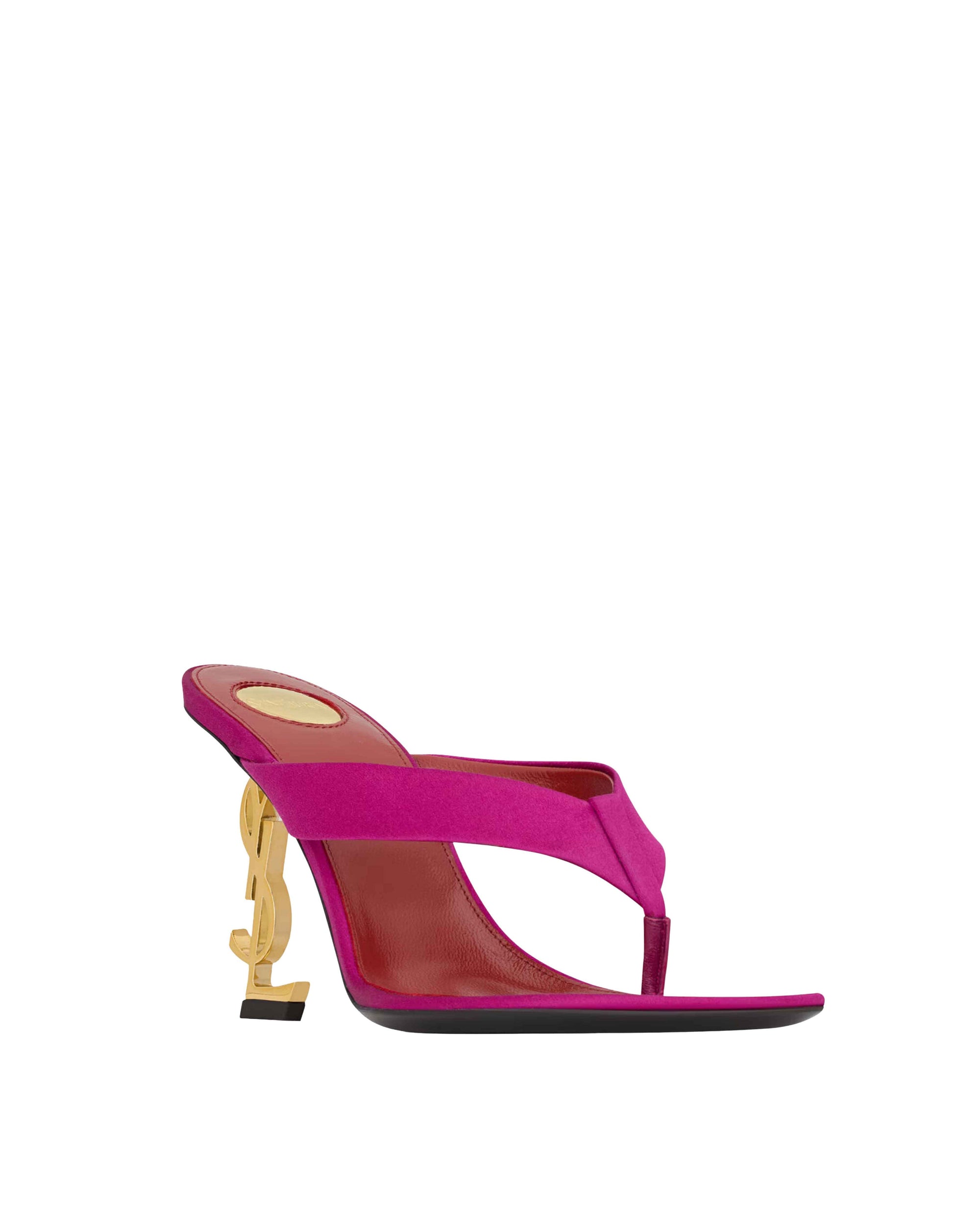 Opyum Crêpe Satin Thong Sandals Saint laurent – Гарантія оригінальності – вид ззаду