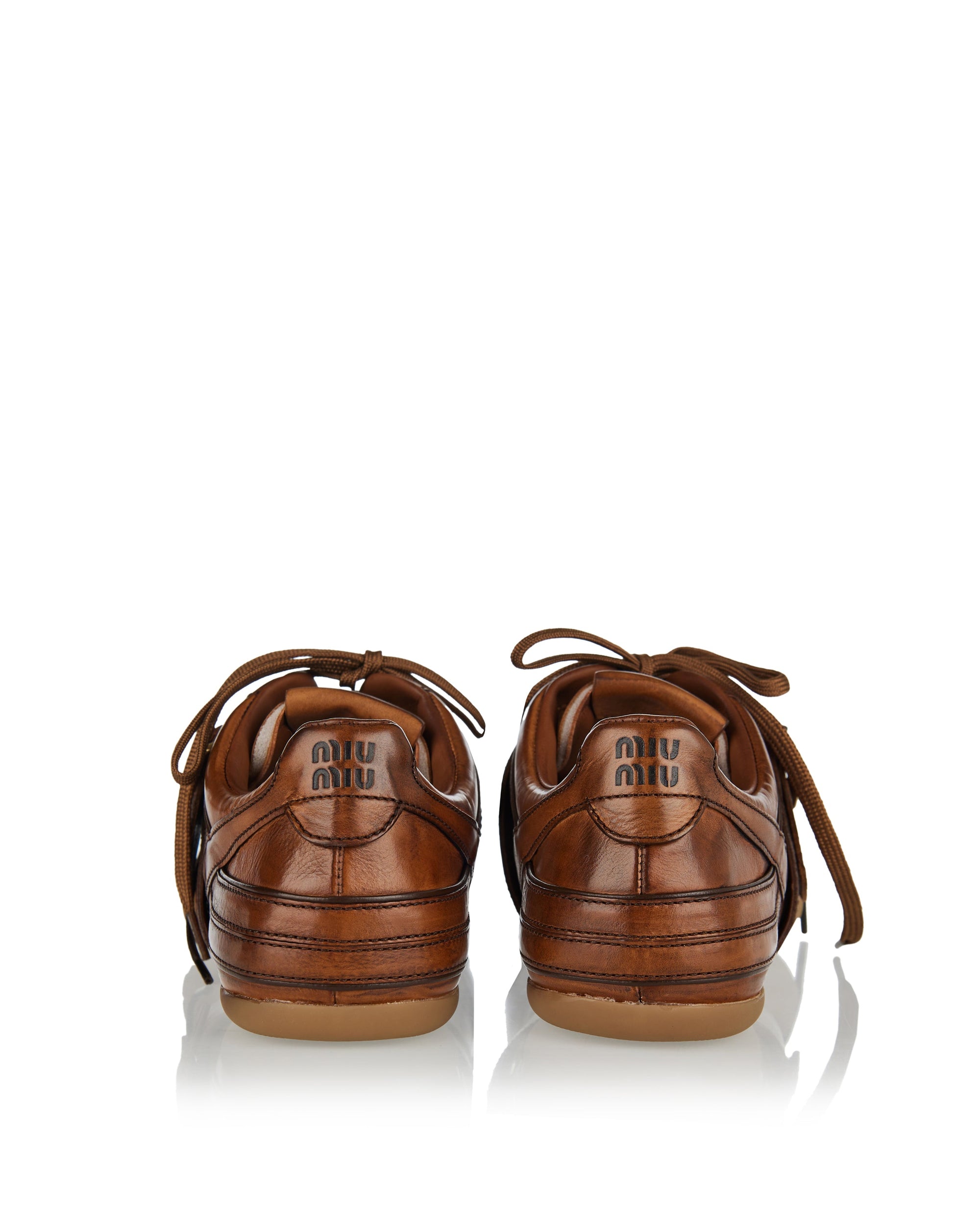 Leather Sneakers With Buckle Miu miu – Гарантія оригінальності – детальний вид