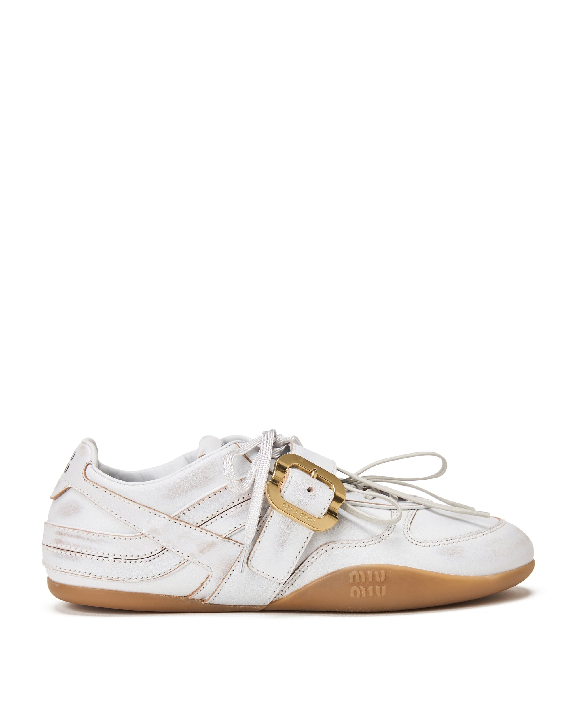 Leather Gymnasium Sneakers Miu miu – Гарантія оригінальності – боковий вид