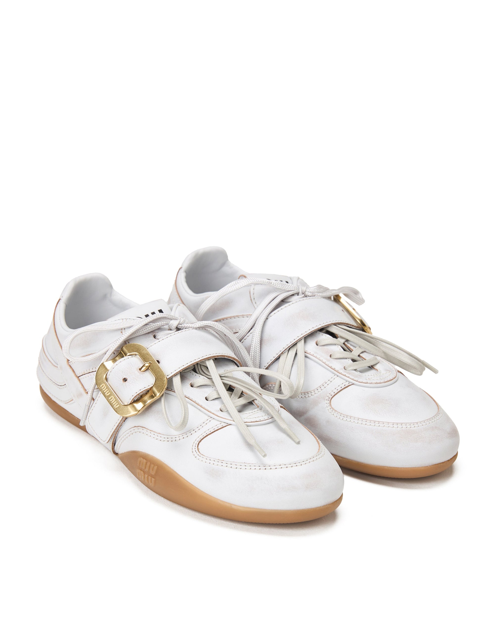 Leather Gymnasium Sneakers Miu miu – Гарантія оригінальності – вид ззаду