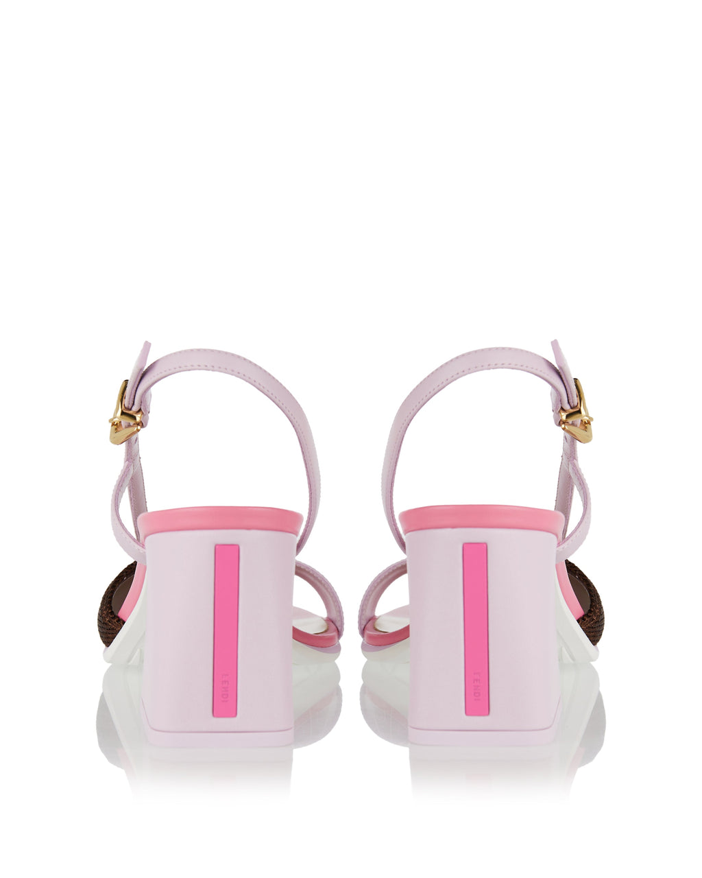 Arco Asymmetric Knit And Leather Sandals Fendi – Гарантія оригінальності – детальний вид