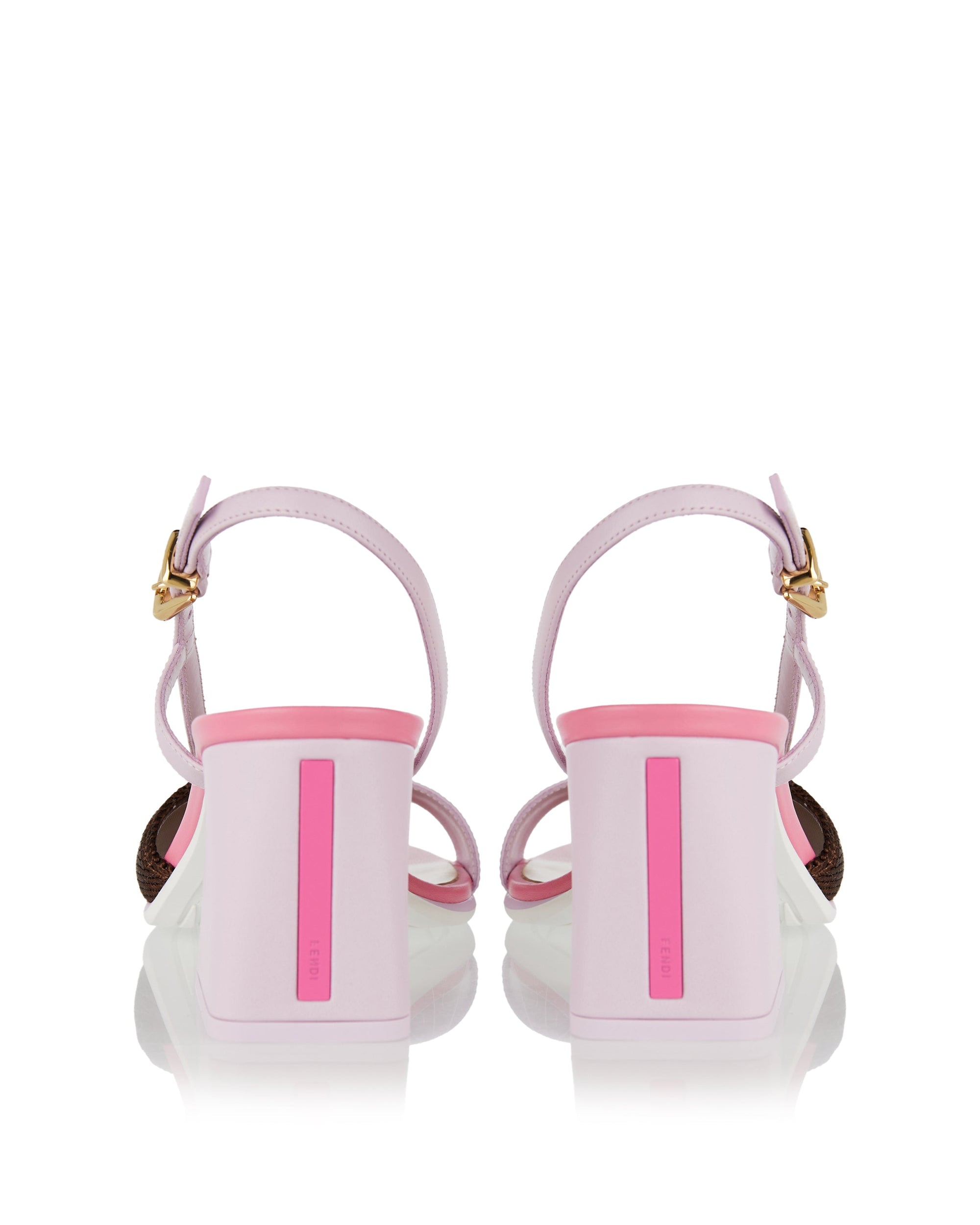 Arco Asymmetric Knit And Leather Sandals Fendi – Гарантія оригінальності – детальний вид