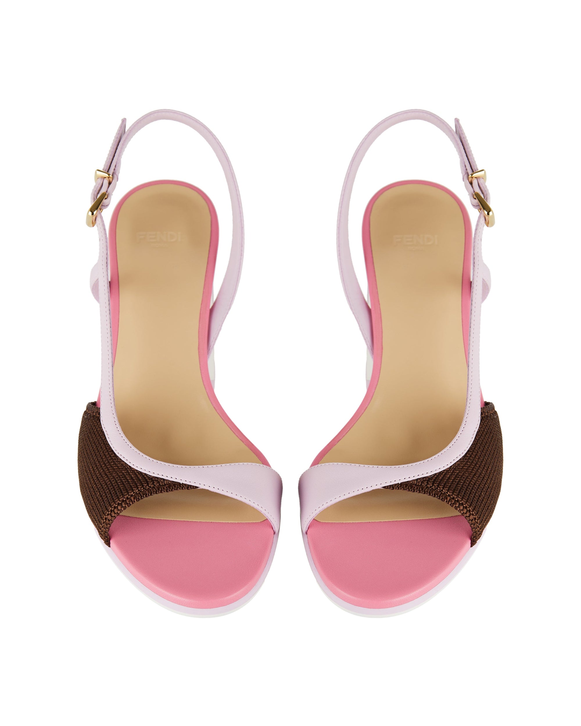Arco Asymmetric Knit And Leather Sandals Fendi – Гарантія оригінальності – збільшений вид