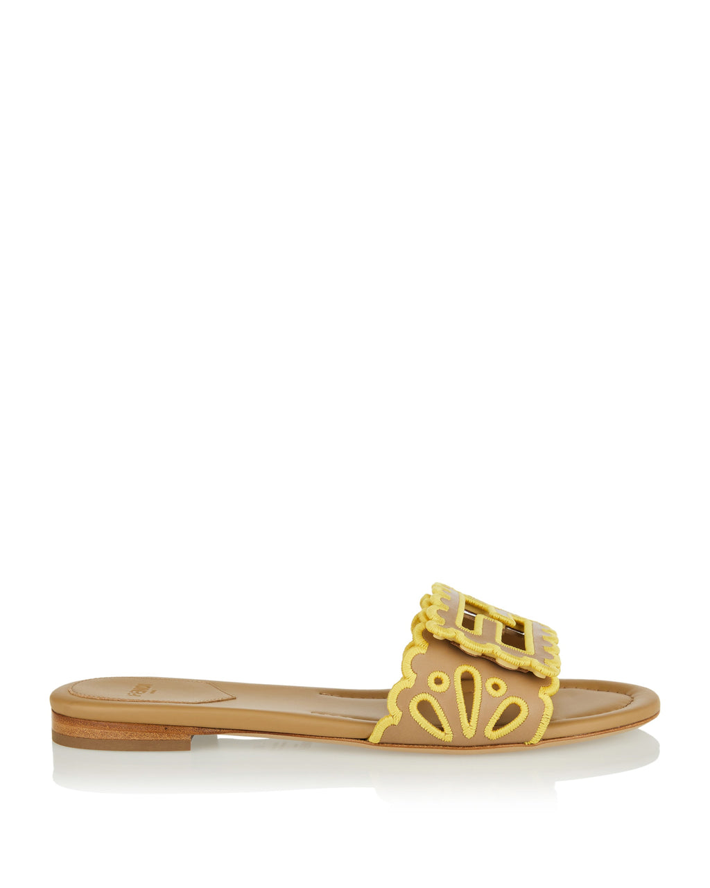 Оригінальна Baguette Leather Slides Fendi – боковий вид