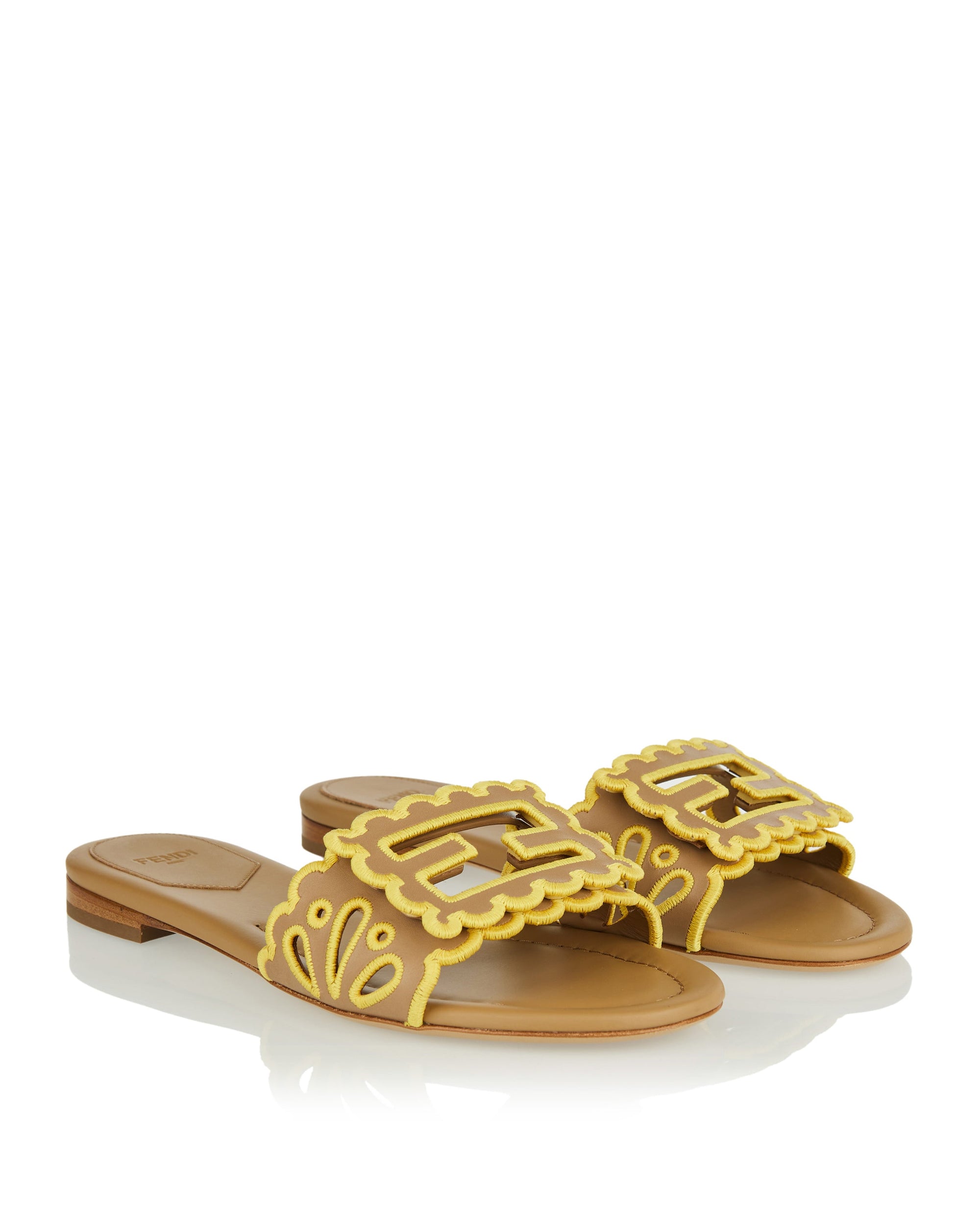Оригінальна Baguette Leather Slides Fendi – вид ззаду