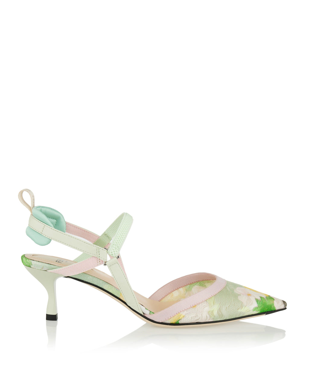 Printed Organza Medium Heeled Pumps Fendi оригінал – Купити в Україні – боковий вид