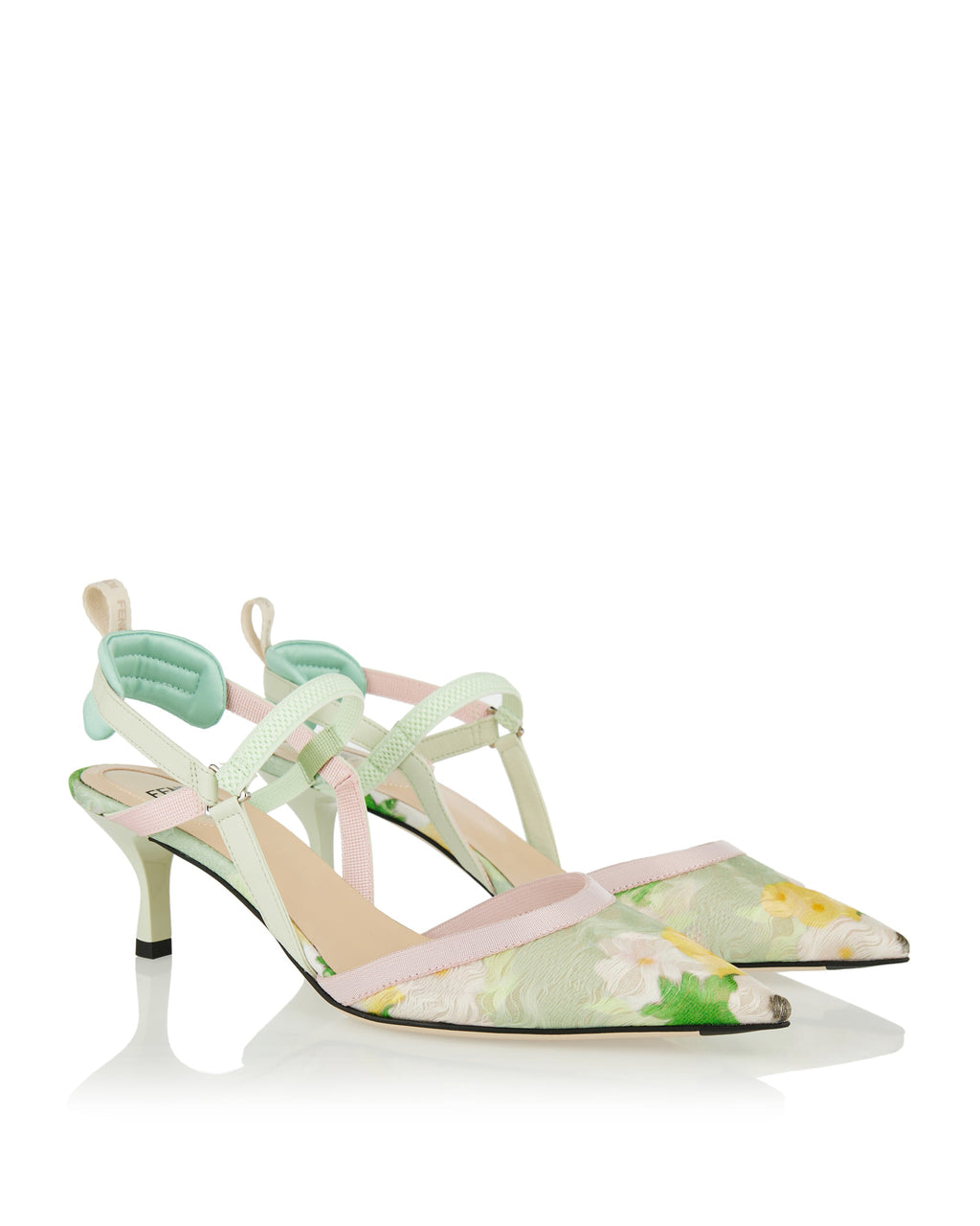 Printed Organza Medium Heeled Pumps Fendi оригінал – Купити в Україні – вид ззаду