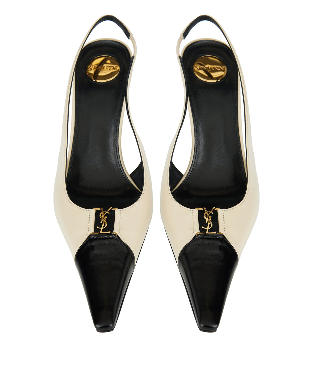 Babylone Embellished Two Tone Leather Slingback Pumps Saint laurent оригінал – Купити в Україні – збільшений вид