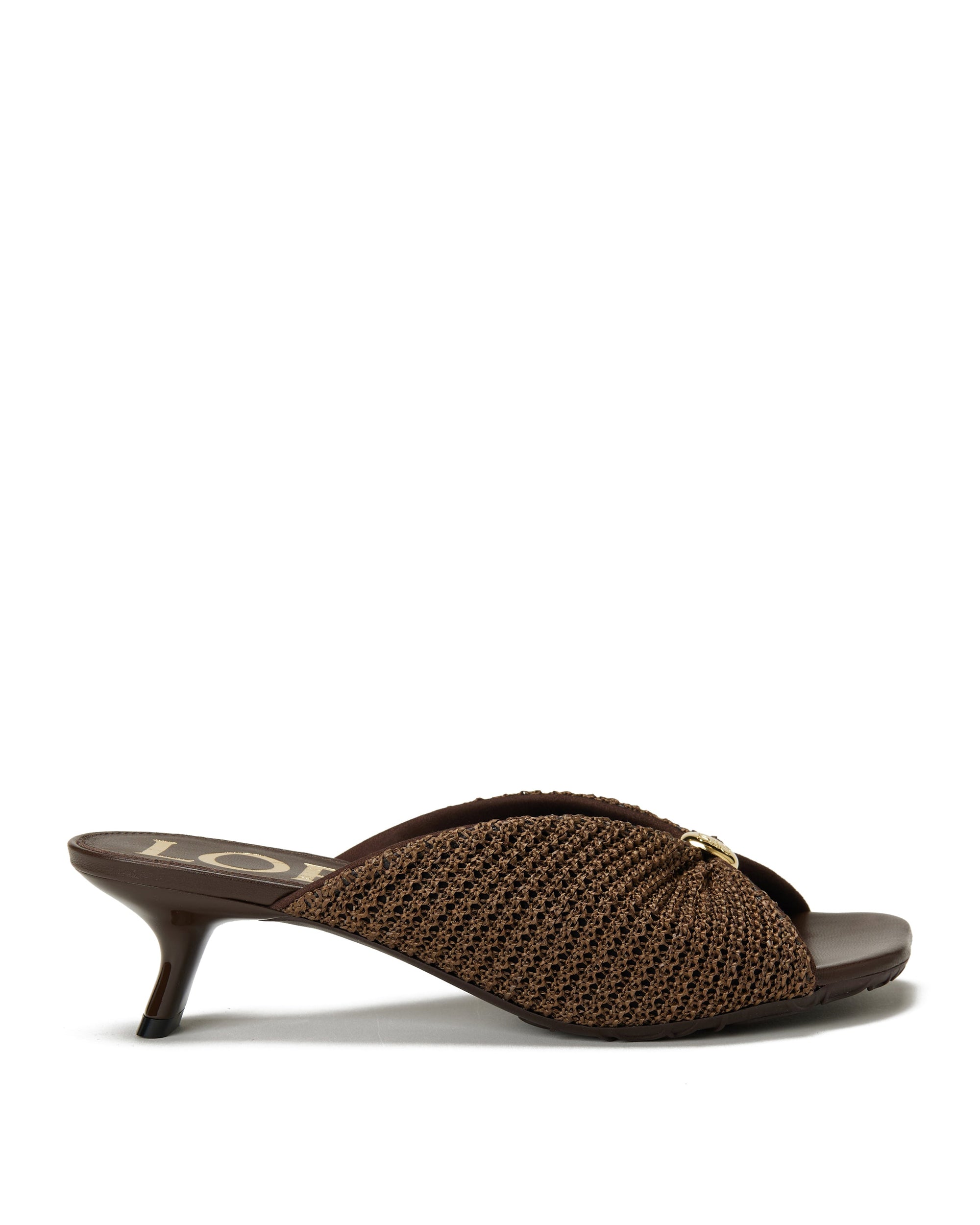 Pebble Soft Raffia Mules Loewe оригінал – Купити в Україні – боковий вид
