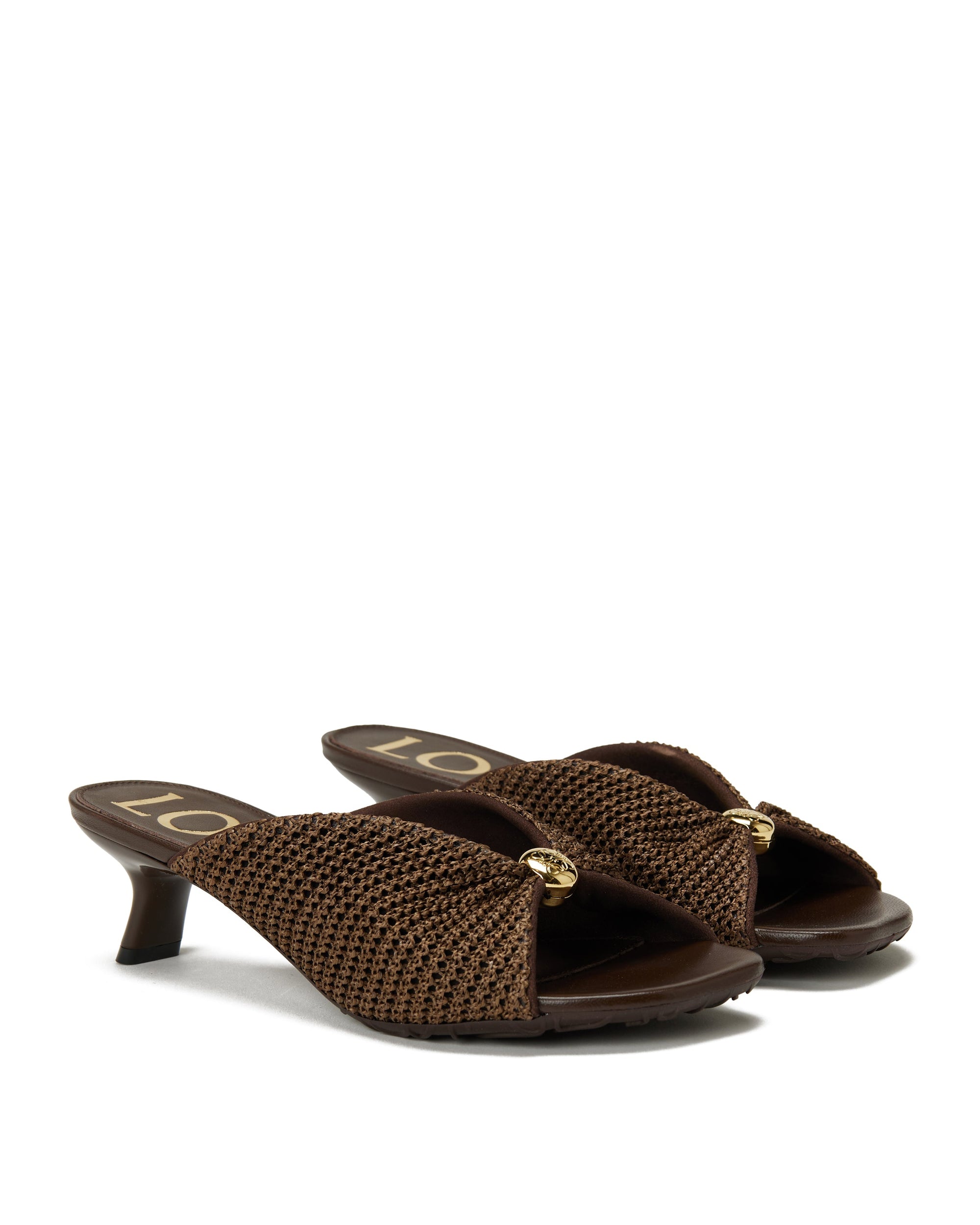 Pebble Soft Raffia Mules Loewe оригінал – Купити в Україні – вид ззаду